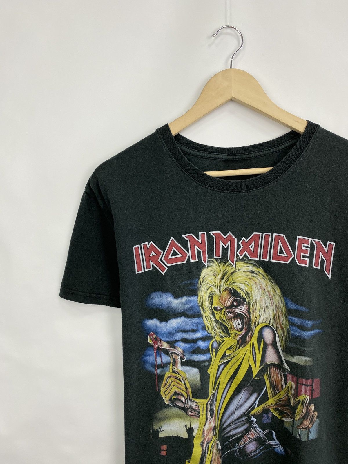 Iron Maiden ☠️ Vintage 90s Iron Maiden Death Skull Skeleton T-Shirt Retro Size US M / EU 48-50 / 2 - 2 Thumbnail