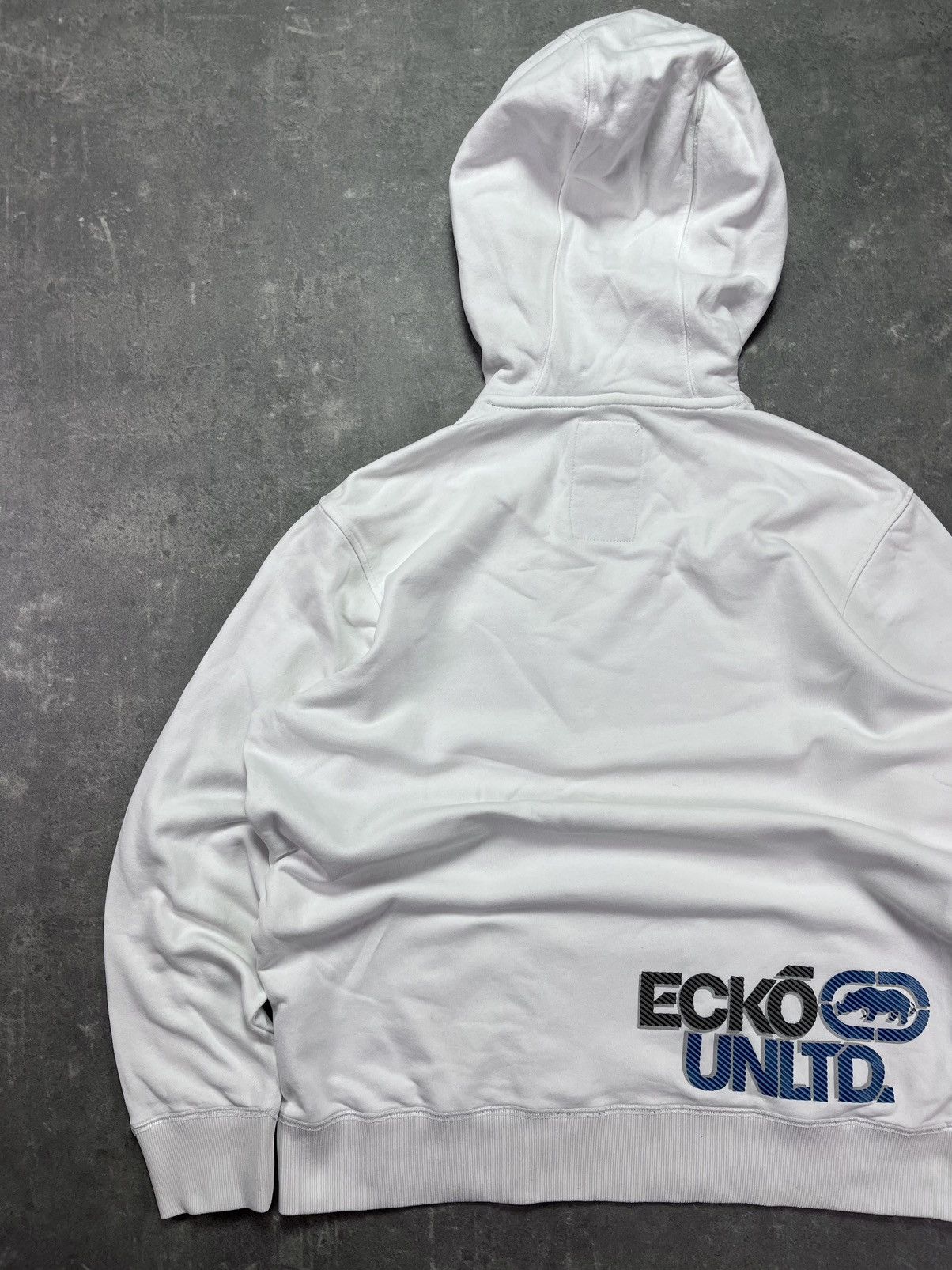 Ecko Unltd. Ecko Unlimited Y2K 3D Rhino Logo Zip Hoodie XL White Size US XL / EU 56 / 4 - 13 Thumbnail