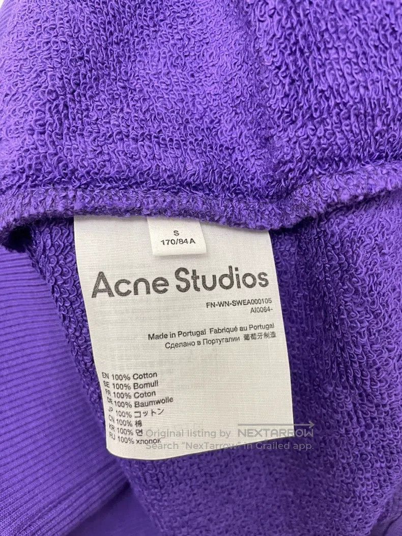 Acne Studios Acne Studios Purple Crew Neck Sweatshirt Size US S / EU 44-46 / 1 - 4 Thumbnail