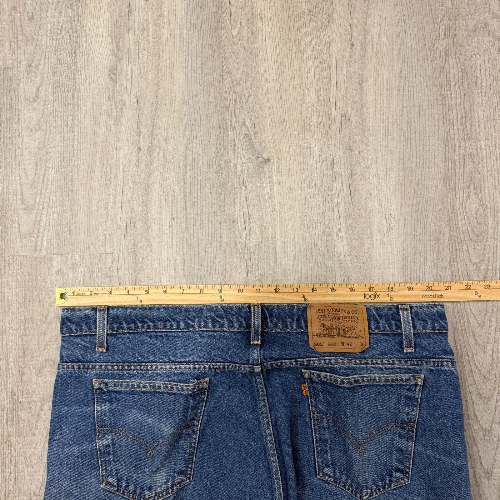 Levi's Vintage Levis 505 Jeans 42x30 Blue Faded Regular Straight Size US 42 / EU 58 - 9 Thumbnail