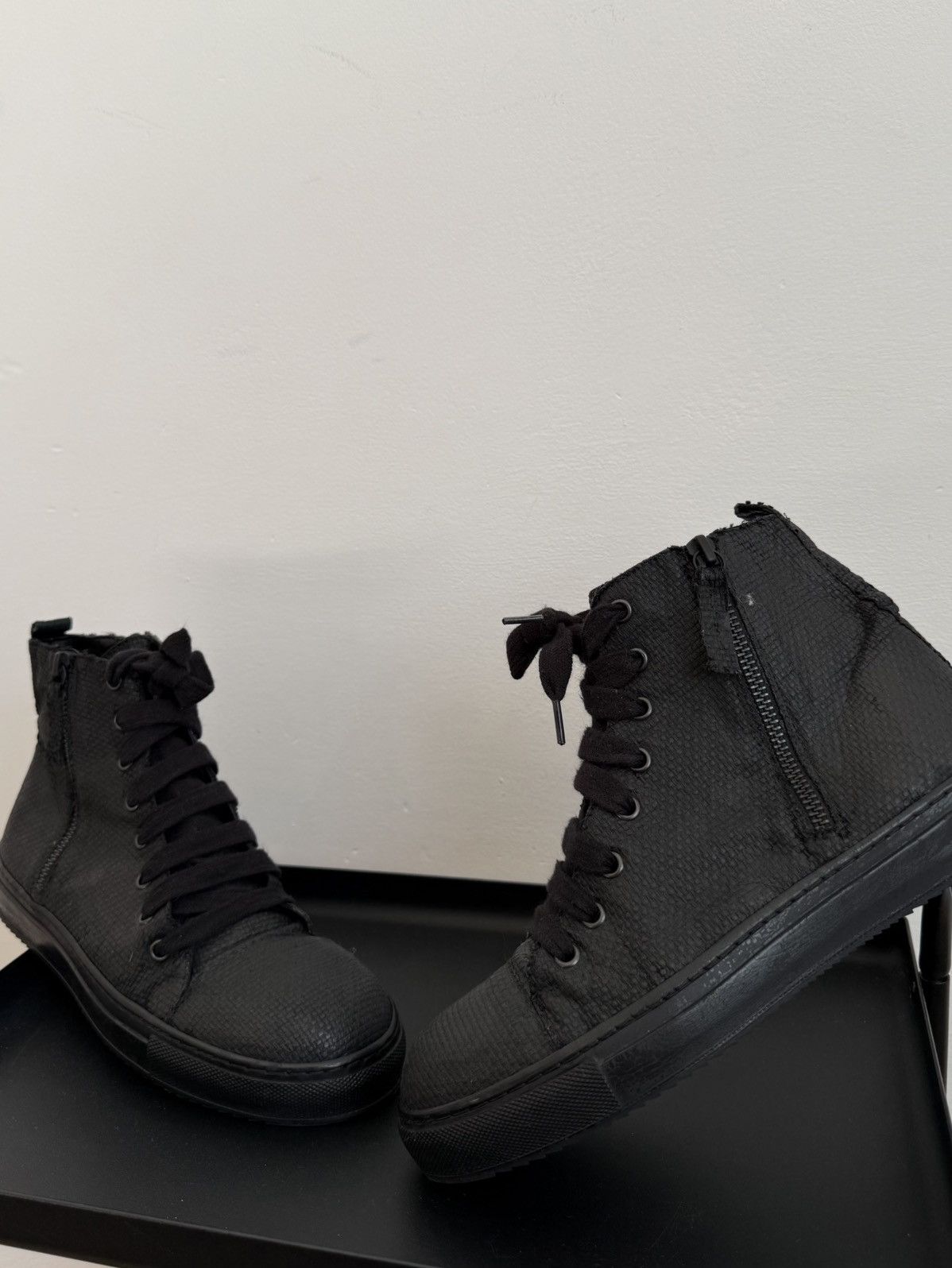 Rundholz rundholz mainline painted textile hi-top double ankle boots Size US 9 / IT 39 - 6 Thumbnail