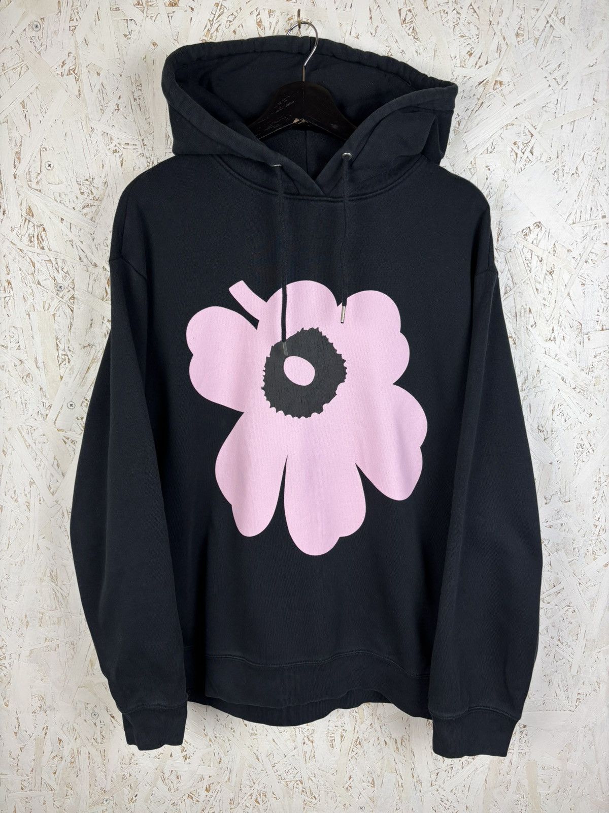 Marimekko Marimekko Runoja Unikko Flower Black Hoodie Size M Size US M / EU 48-50 / 2 - 1 Thumbnail