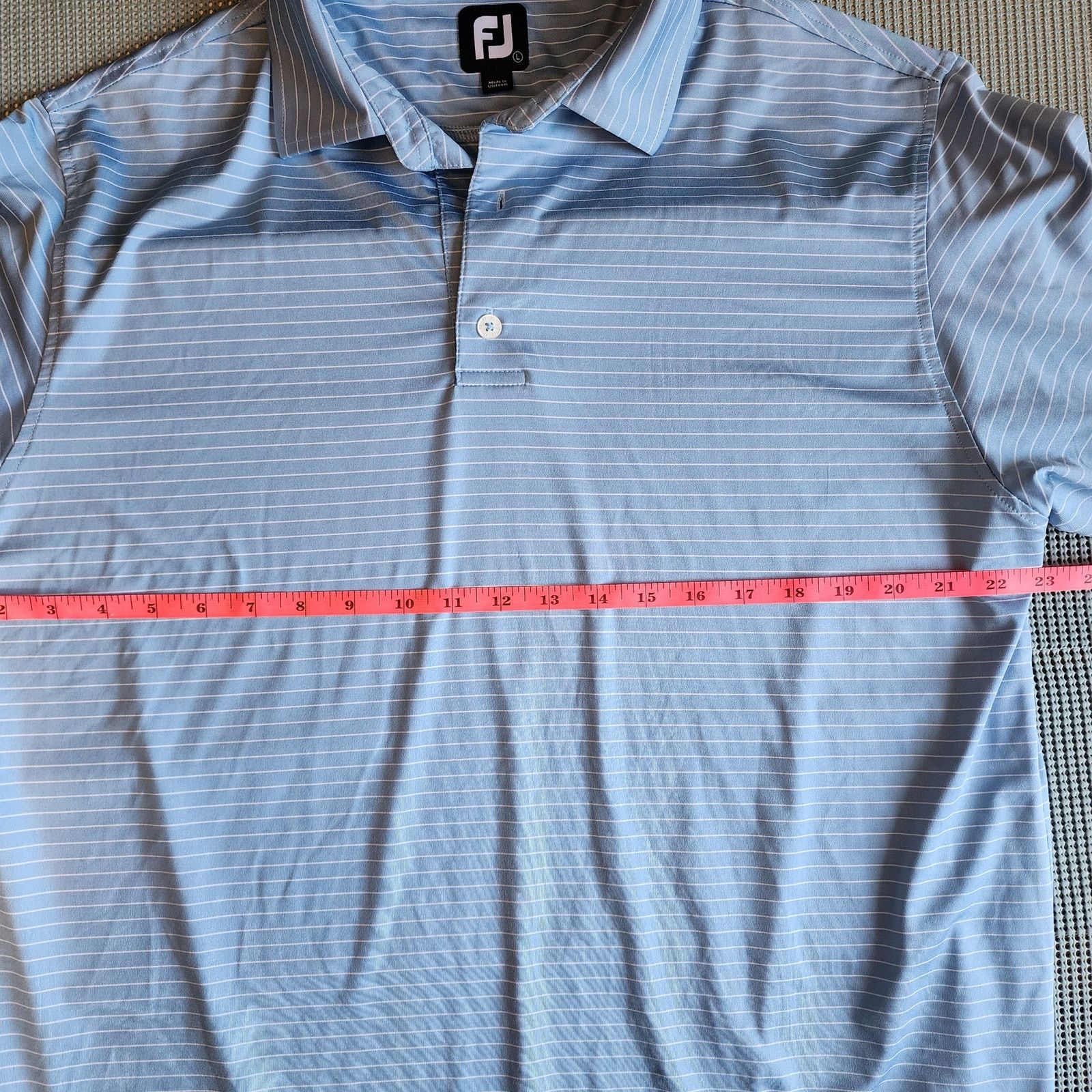 Footjoy FootJoy FJ Men's Blue White Striped Polo Shirt Size Large Size US L / EU 52-54 / 3 - 3 Thumbnail