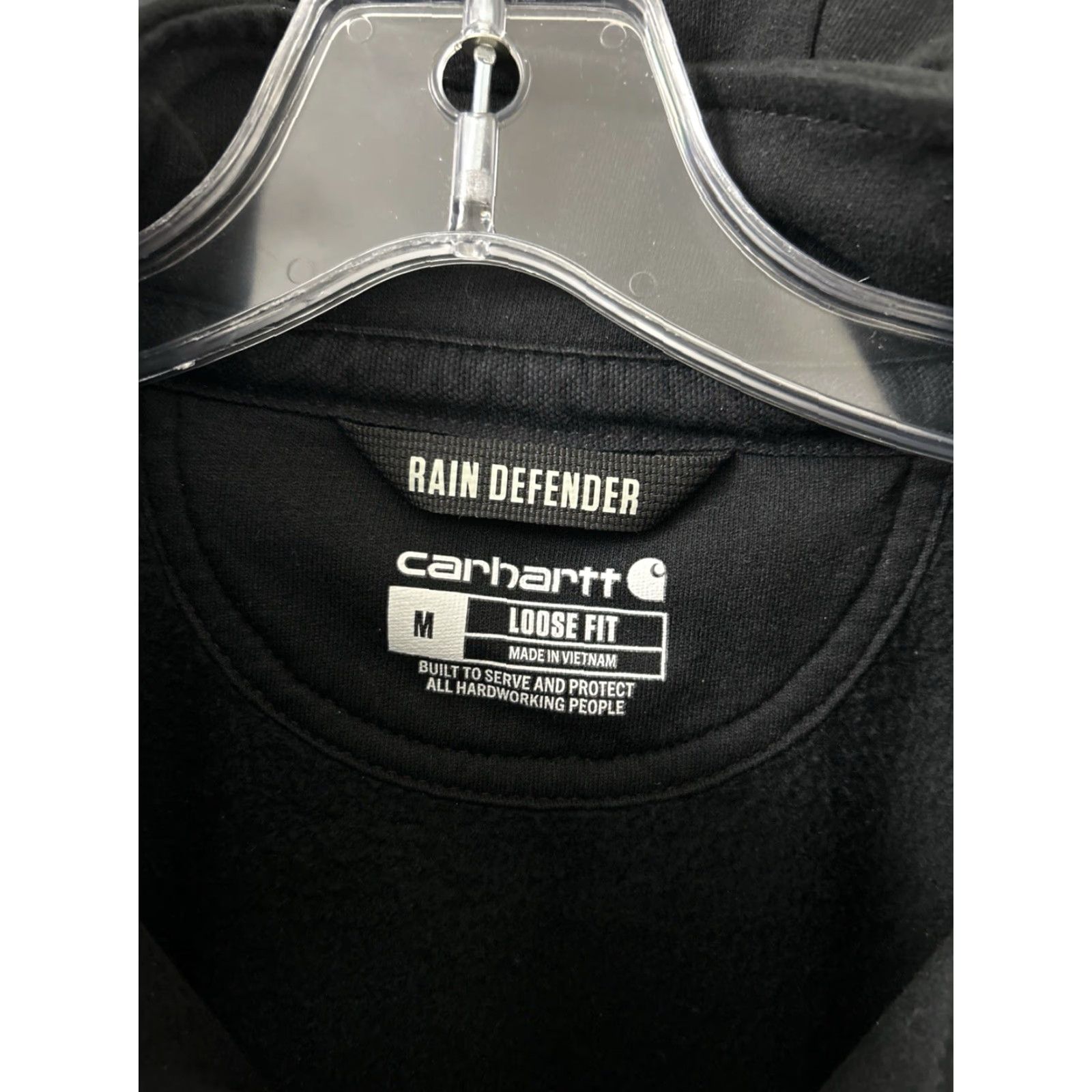 Carhartt Carhartt Rain Defender Hoodie Mens M Black Loose Fit Pullover L/S TS0617-M Size US M / EU 48-50 / 2 - 6 Thumbnail