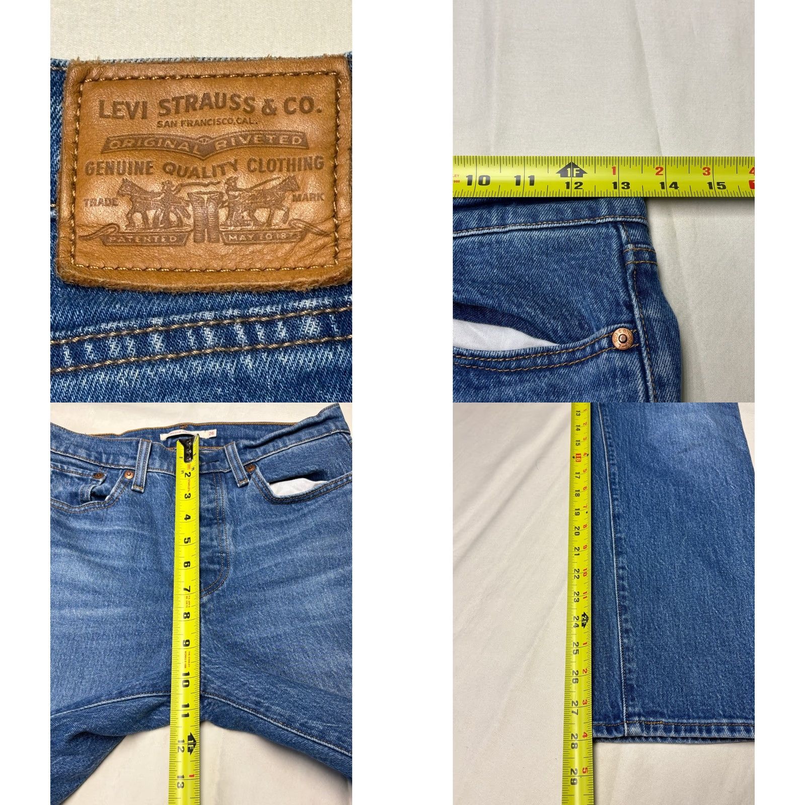 Levi's Levi's Premium Wedgie Straight Jeans Womens 26X28 Blue Wash Denim High Rise Button Fly Stretch 5-Pocket Vintage? No Size 26" / US 2 / IT 38 - 9 Thumbnail