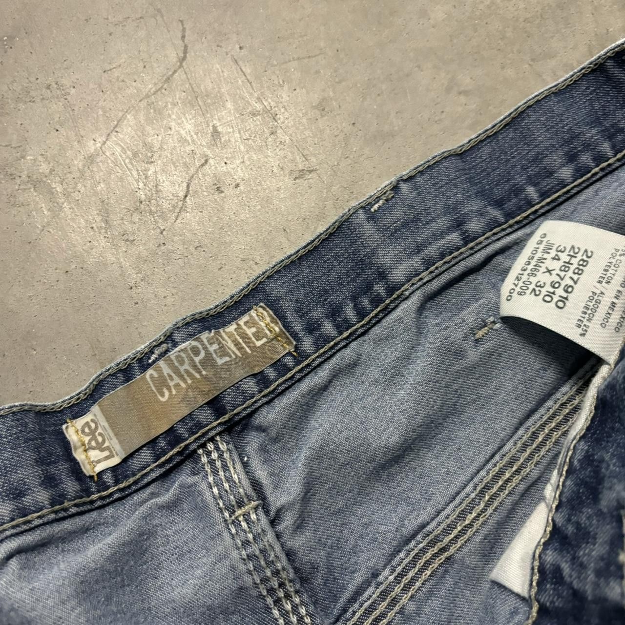 Japanese Brand × Vintage Crazy Vintage Y2K/2000s Grunge Medium Wash Skater Carpenter Denim Jeans! Size US 34 / EU 50 - 8 Thumbnail