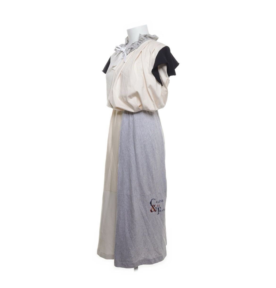 image of Balenciaga Collared ”Chaîne & Trames” Maxi Dress, Women's (Size Small)