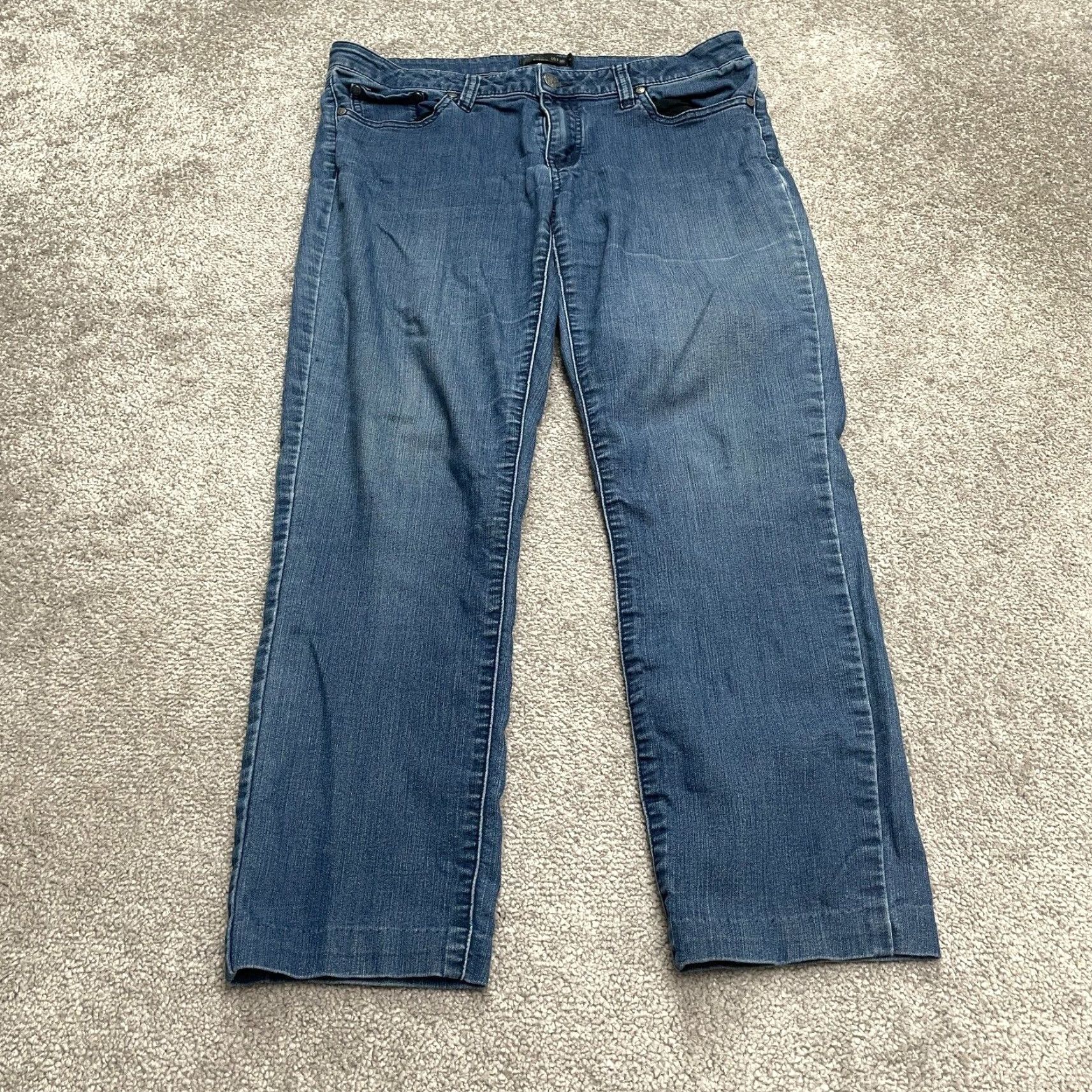 Prana Prana Kara Denim Jeans Womens 10 Blue Medium Wash Mid Rise Straight Cotton JeansSize 10 Regular Womens Boys Girls? Size 32" / US 10 / IT 46 - 2 Thumbnail