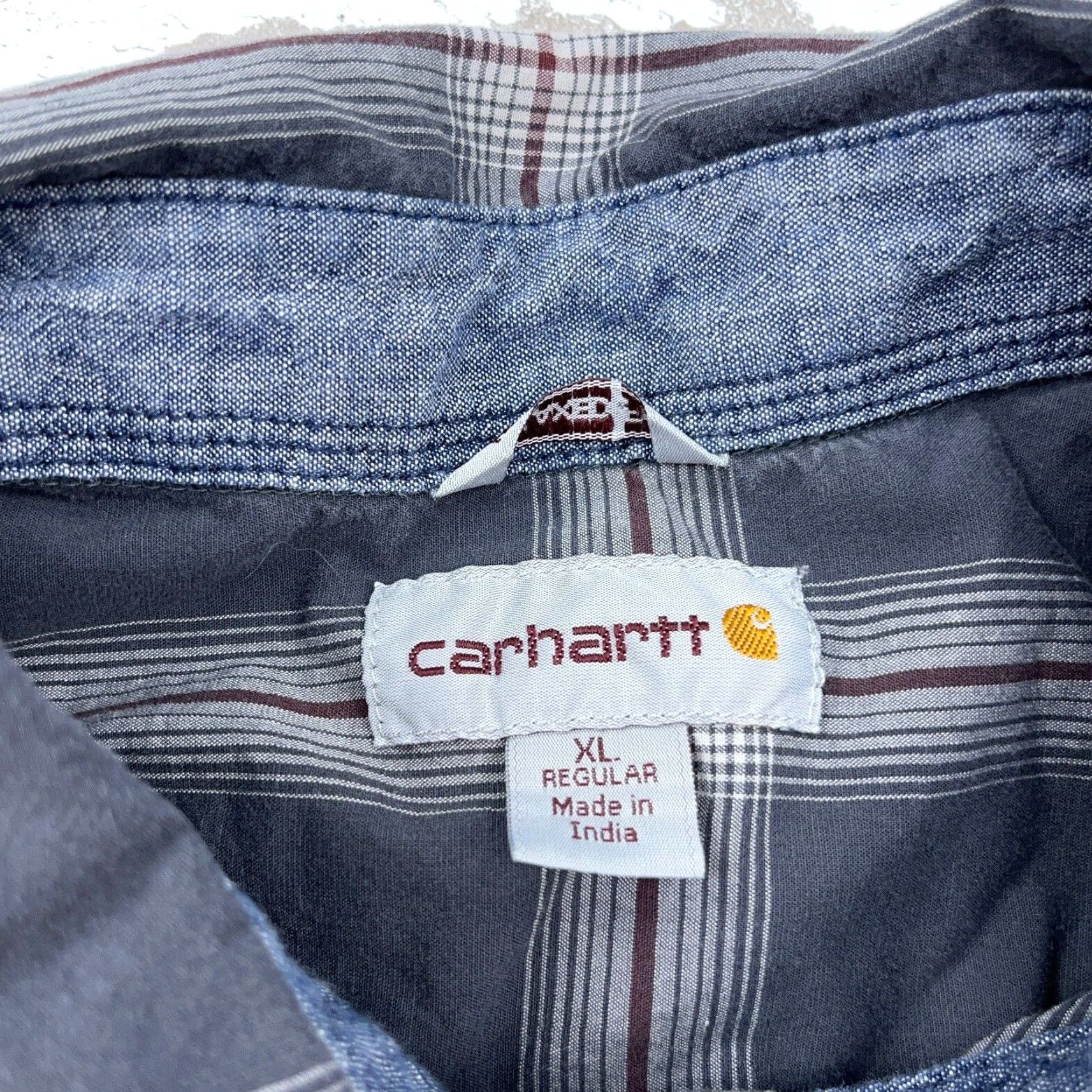 Carhartt Carhartt Shirt Men XL Blue Plaid Button Up Workwear Relaxed Model Carhartt Button-Up Short Sleeve Casual Workwear Mens Blue Plaid Shirt XL Size US XL / EU 56 / 4 - 3 Thumbnail