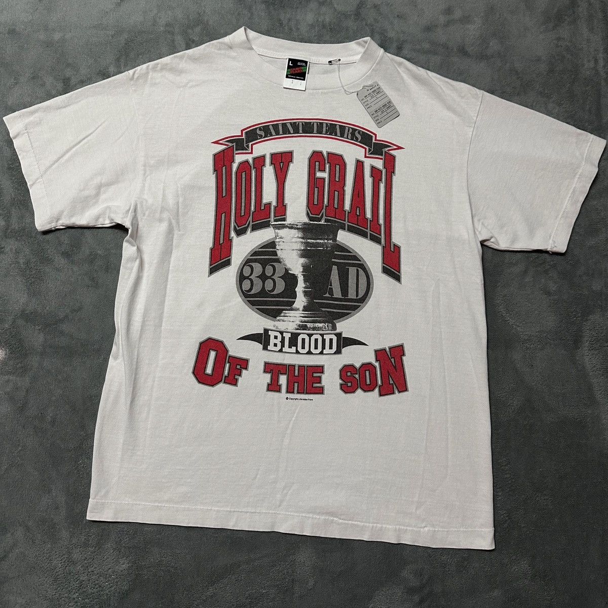 image of Denim Tears x Saint Michael “Holy Grail” in White, Men's (Size Large)