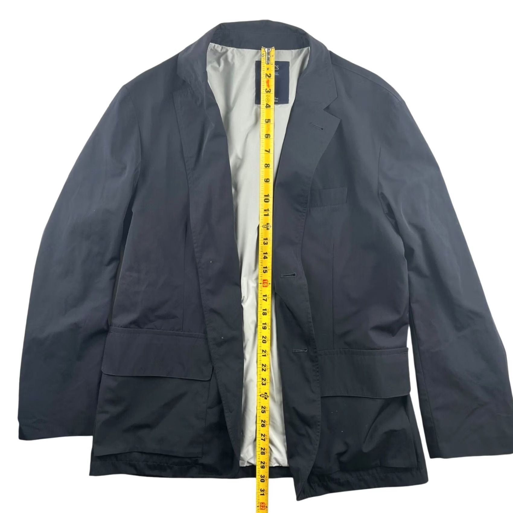 Vintage LINCS DC & Co David Chu Men's Nylon Wind/Rain Blazer Jacket Blue Large Size 42R - 5 Thumbnail