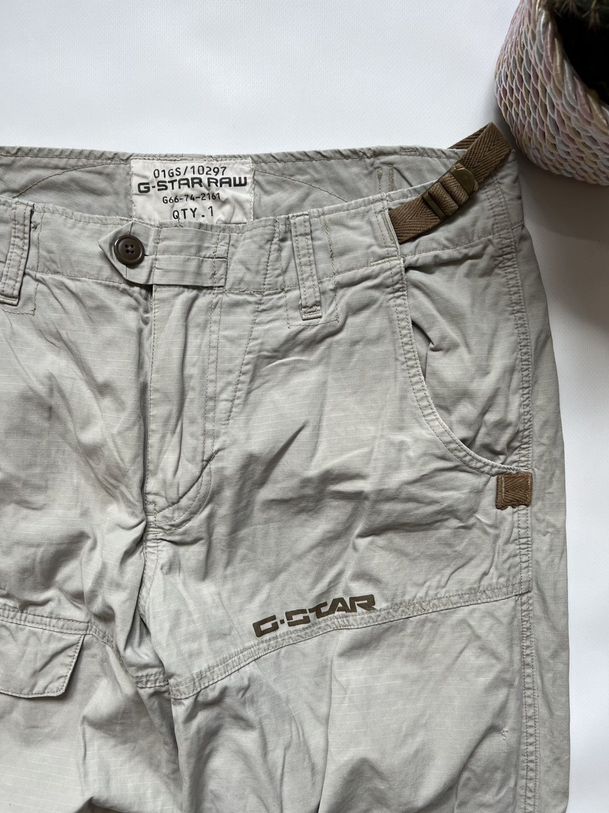 G-Star Vintage Y2K G-star RAW White Pants Cargo Size US 34 / EU 50 - 4 Thumbnail