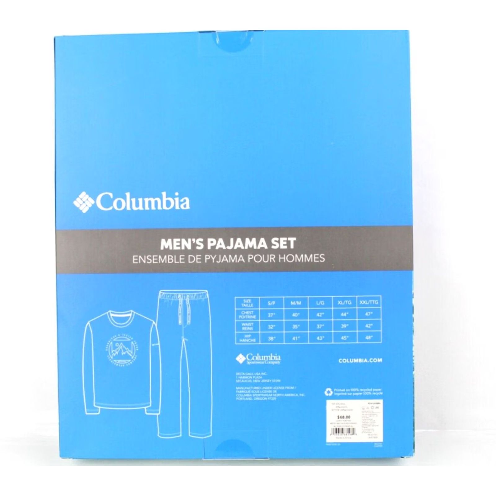 Vintage Columbia Men's Pajamas Set Shirt Pants Winter Camp Spaced L Large Mountain Red Size US L / EU 52-54 / 3 - 3 Thumbnail