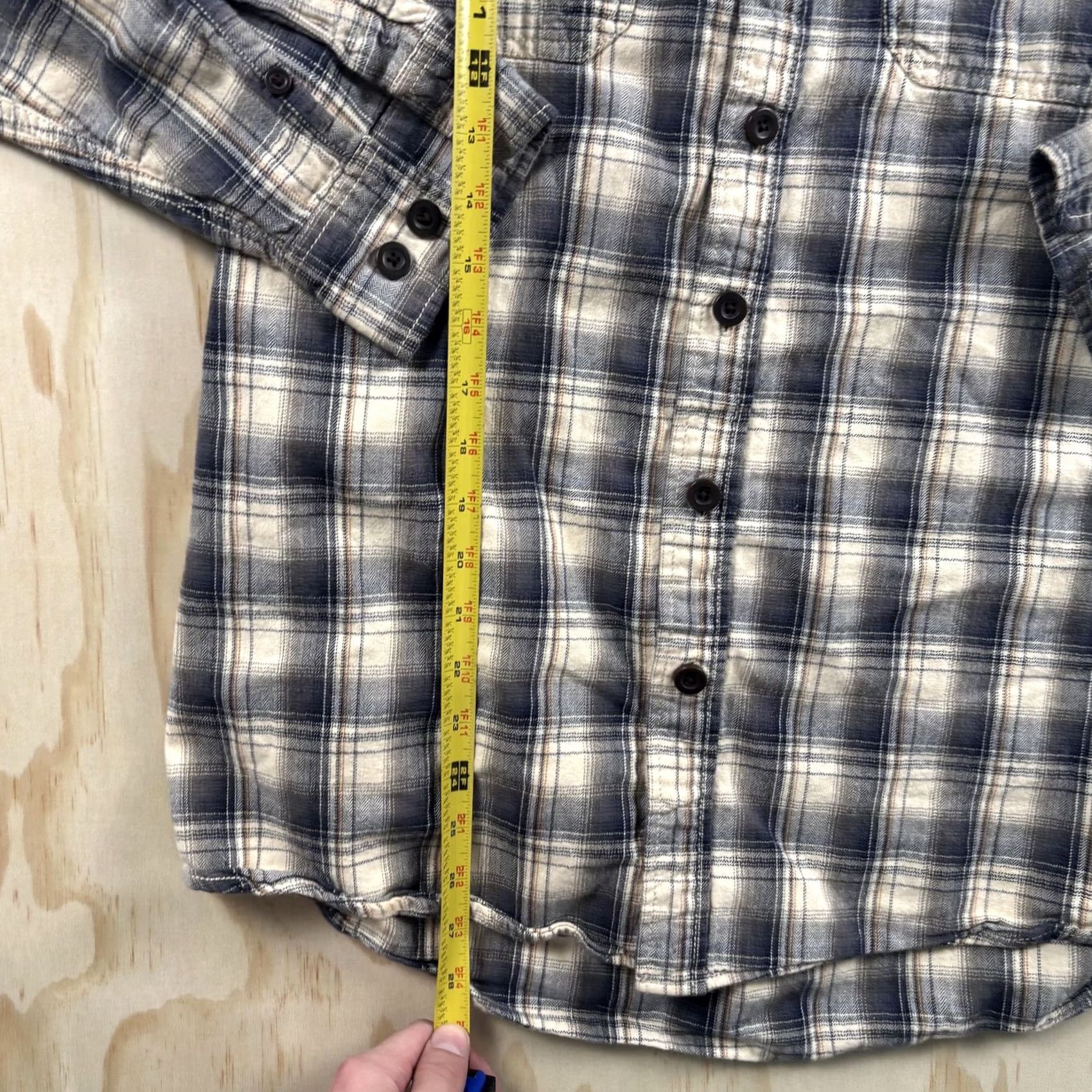 Vintage RedHead Flannel Shirt Mens LT Blue Plaid Long Sleeve Button Up Soft Casual Shirt Size US L / EU 52-54 / 3 - 3 Thumbnail