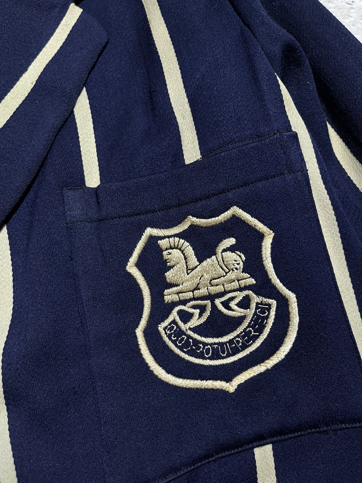 Japanese Brand × Vintage Vintage Striped School Blazer Leycott York UK with Crest Size S / US 4 / IT 40 - 3 Thumbnail