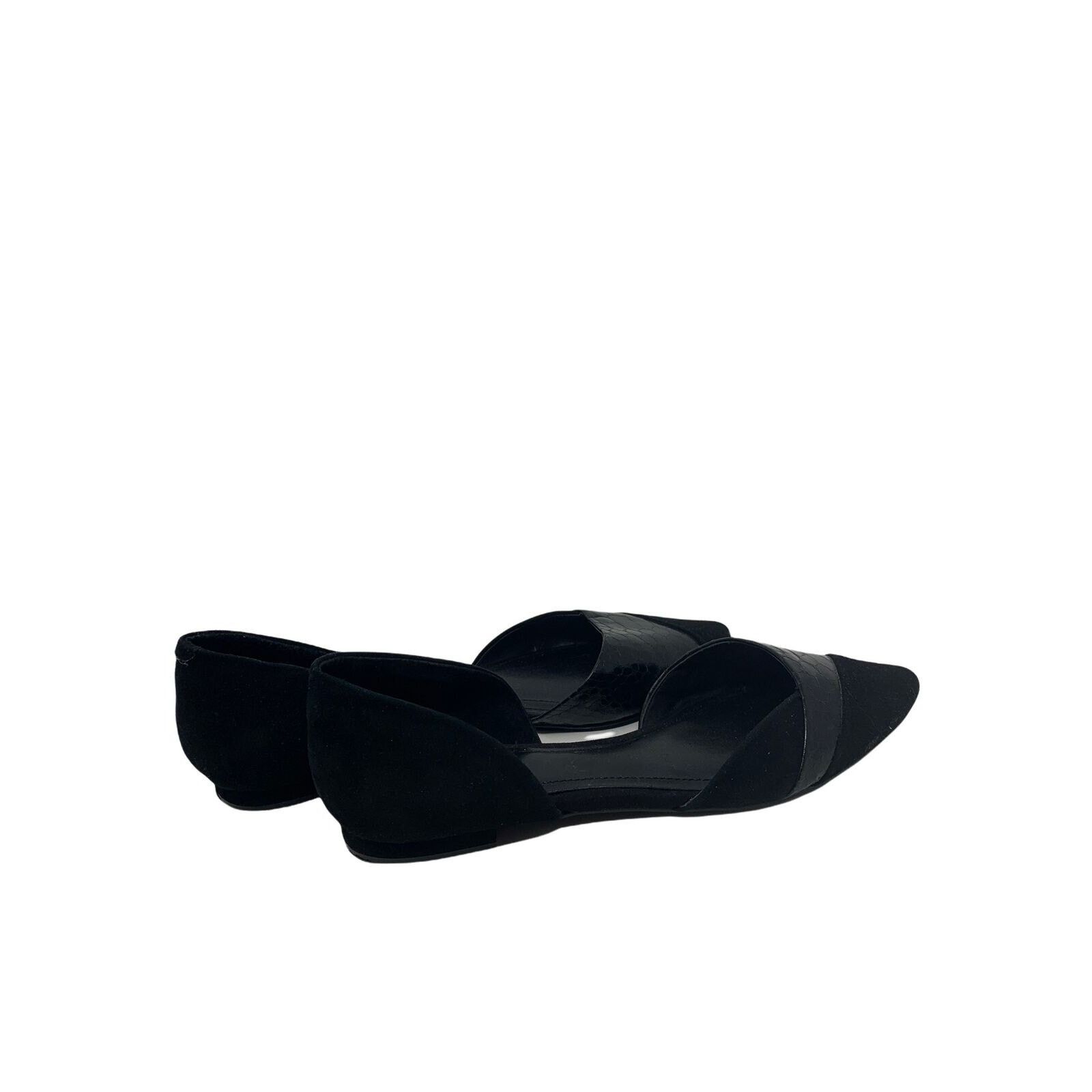 Vince Camuto Vince Camuto Black Suede & Leather Pointed Toe Flats 9.5 B Size US 9.5 / IT 39.5 - 5 Thumbnail