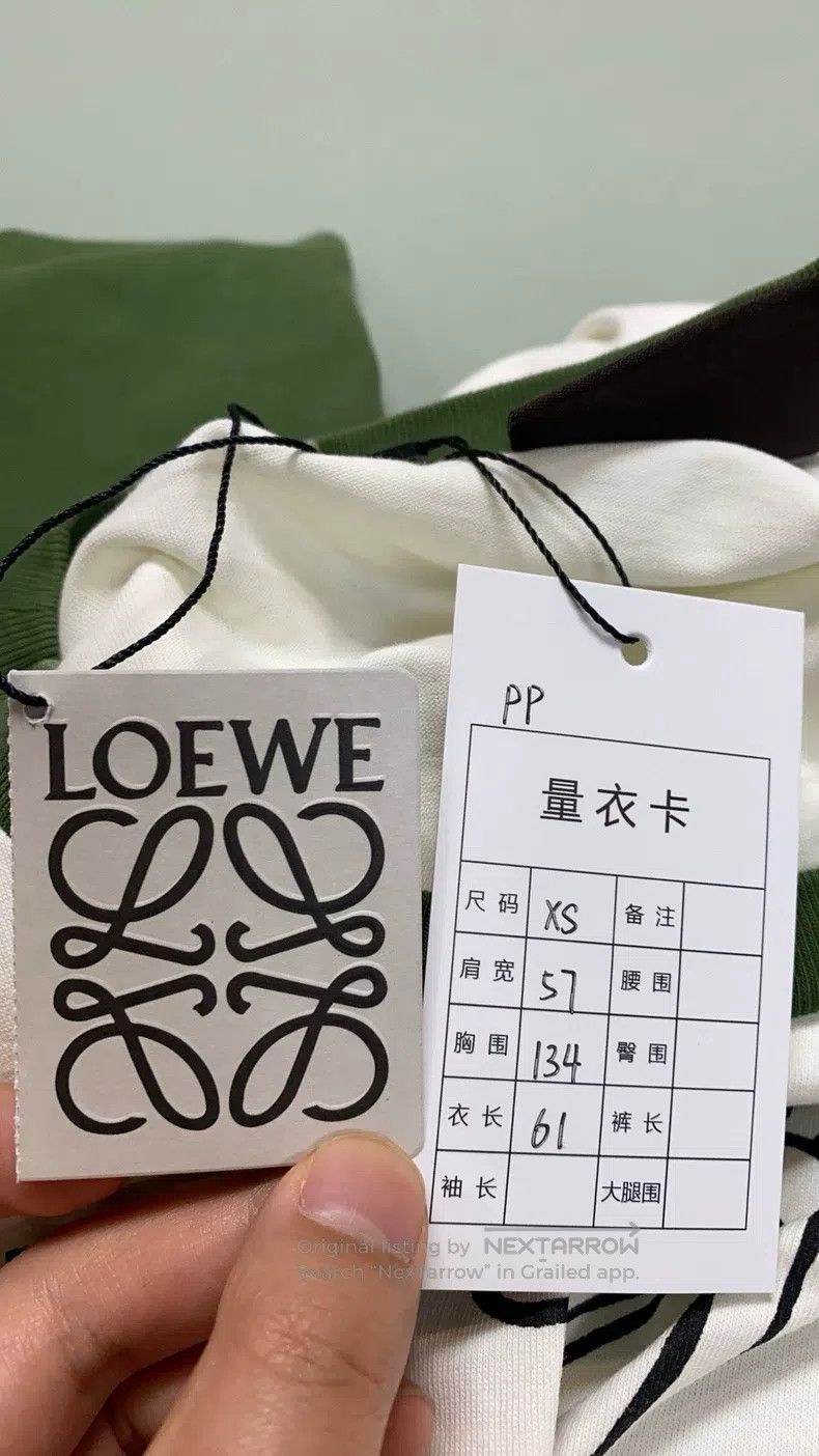 Loewe LOEWE White and green pieced letter logo short-sleeve Size XS / US 0-2 / IT 36-38 - 4 Thumbnail