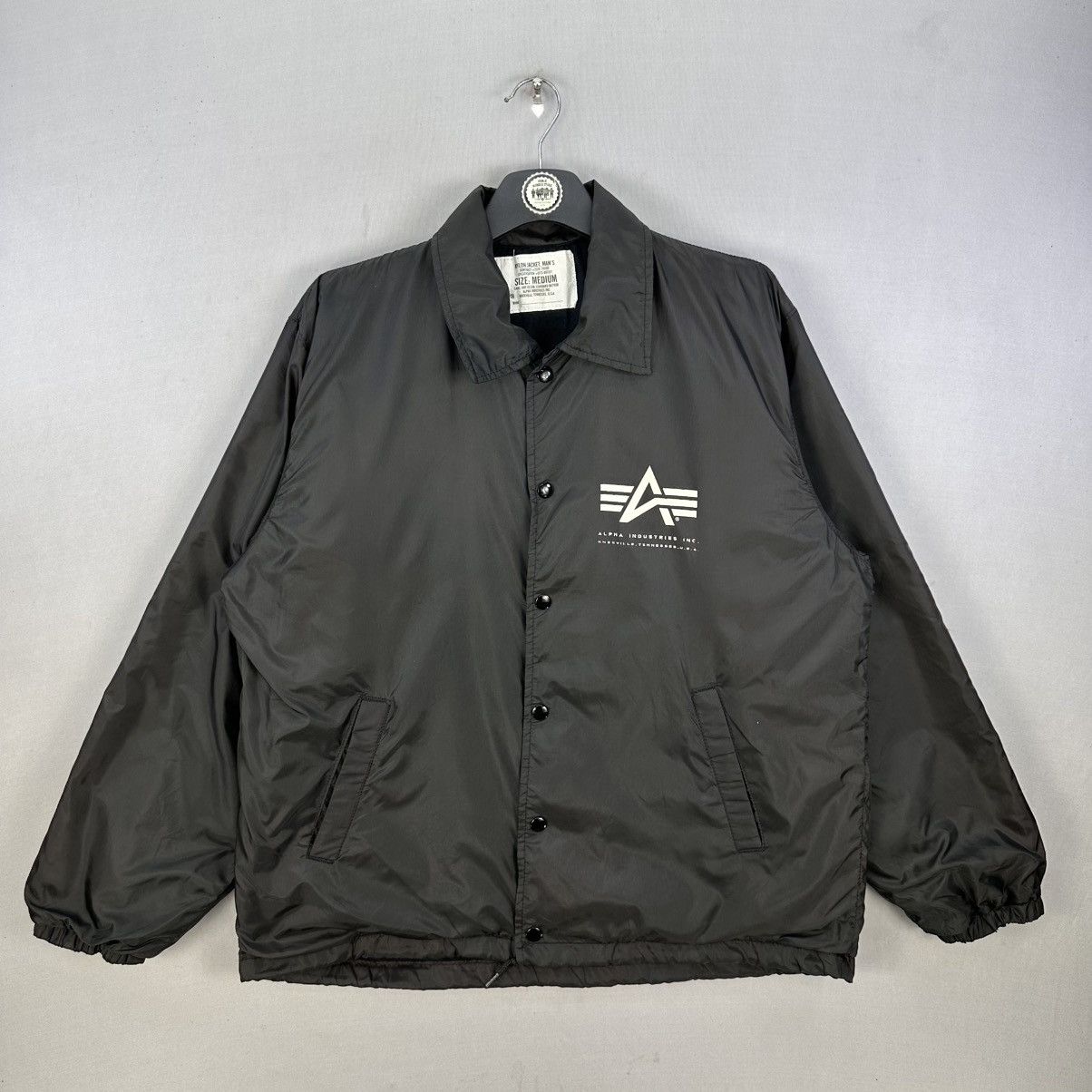 Alpha Industries Vintage 90's Alpha Industries MADE IN USA Coach Nylon Jacket Size US L / EU 52-54 / 3 - 1 Thumbnail