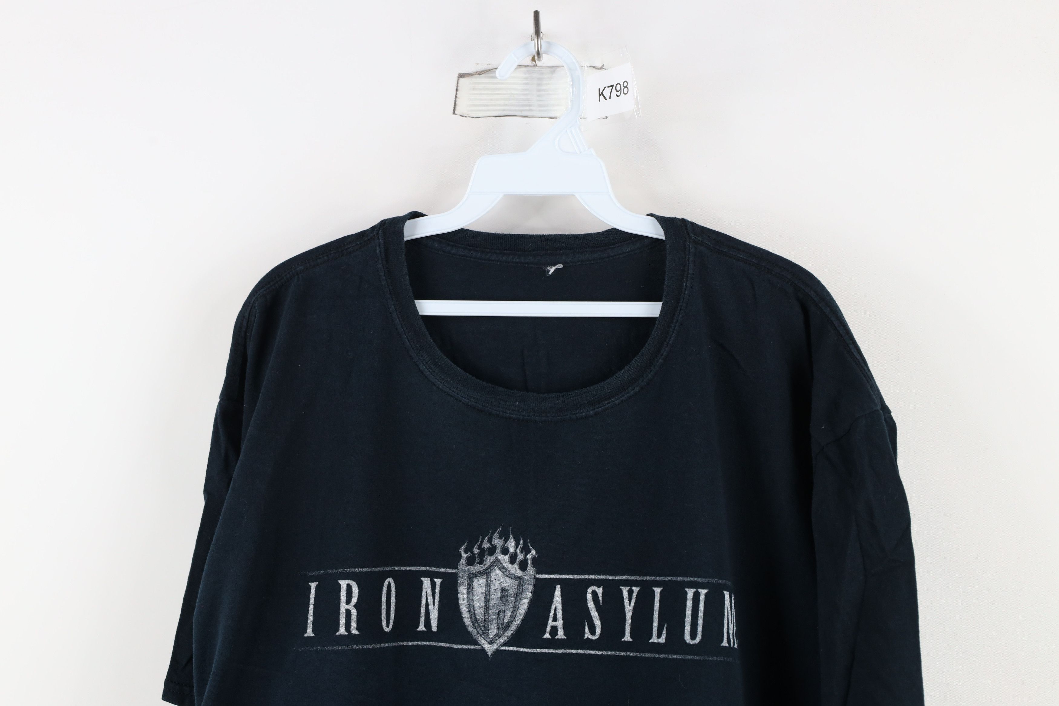 Vintage Vintage Streetwear Iron Asylum Gym Weightlifting T-Shirt Size US XXL / EU 58 / 5 - 2 Thumbnail