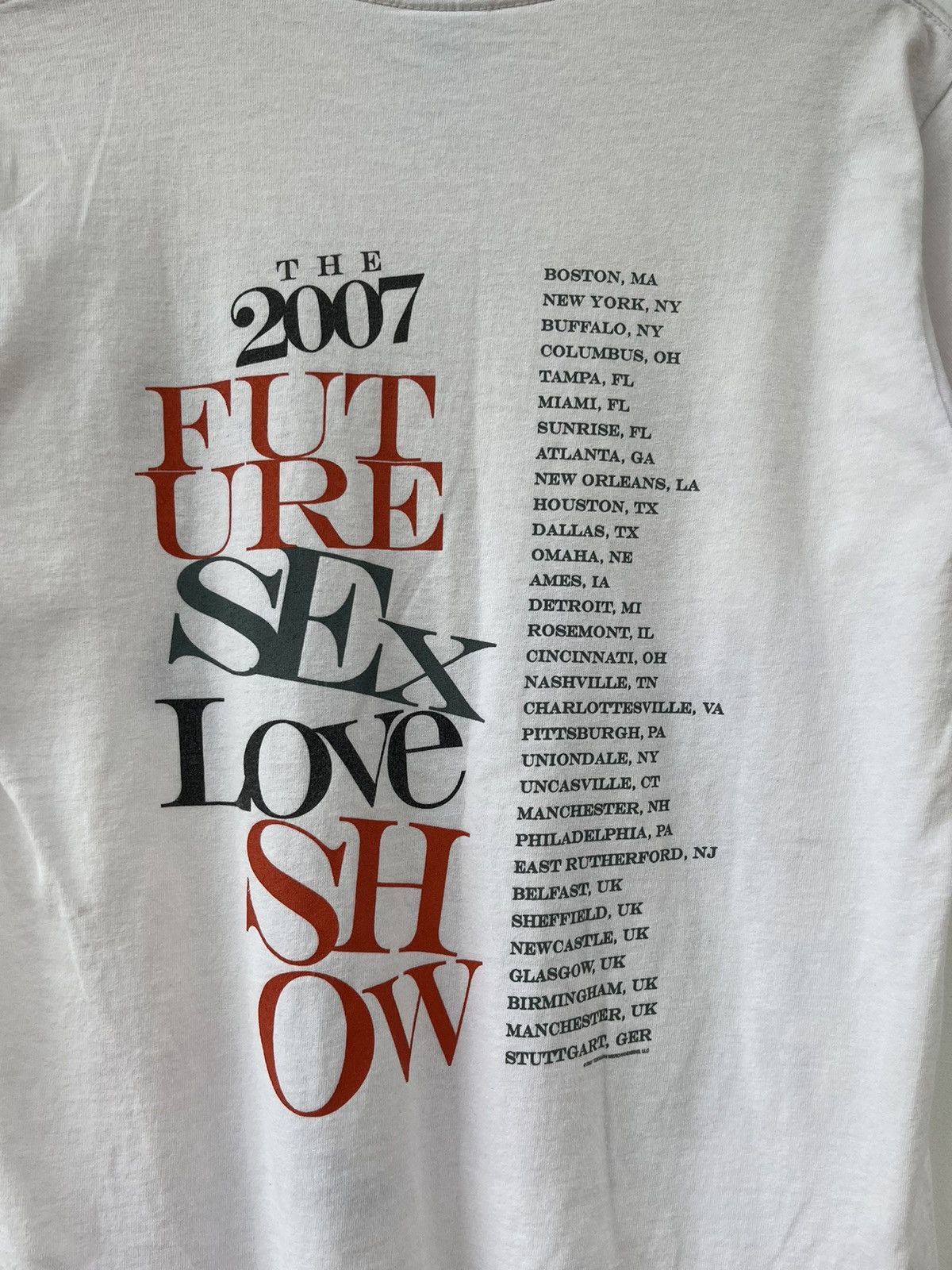 Band Tees JUSTIN TIMBERLAKE FUTURE SEX LOVE SHOW 2007 TOUR Size US S / EU 44-46 / 1 - 4 Thumbnail