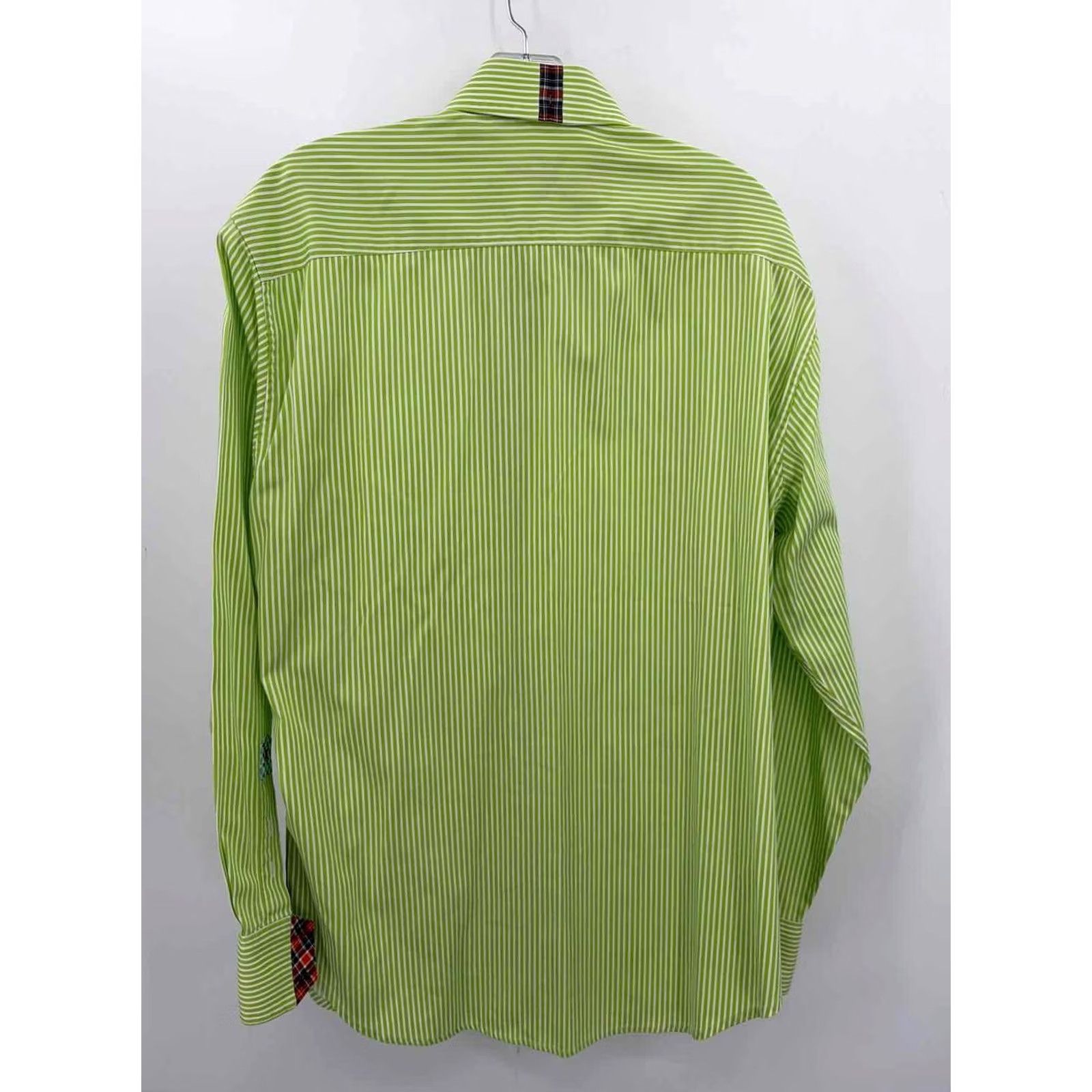 Robert Graham Robert Graham Green XL Stripe Long Sleeve Men's Button Down Size US XL / EU 56 / 4 - 3 Thumbnail