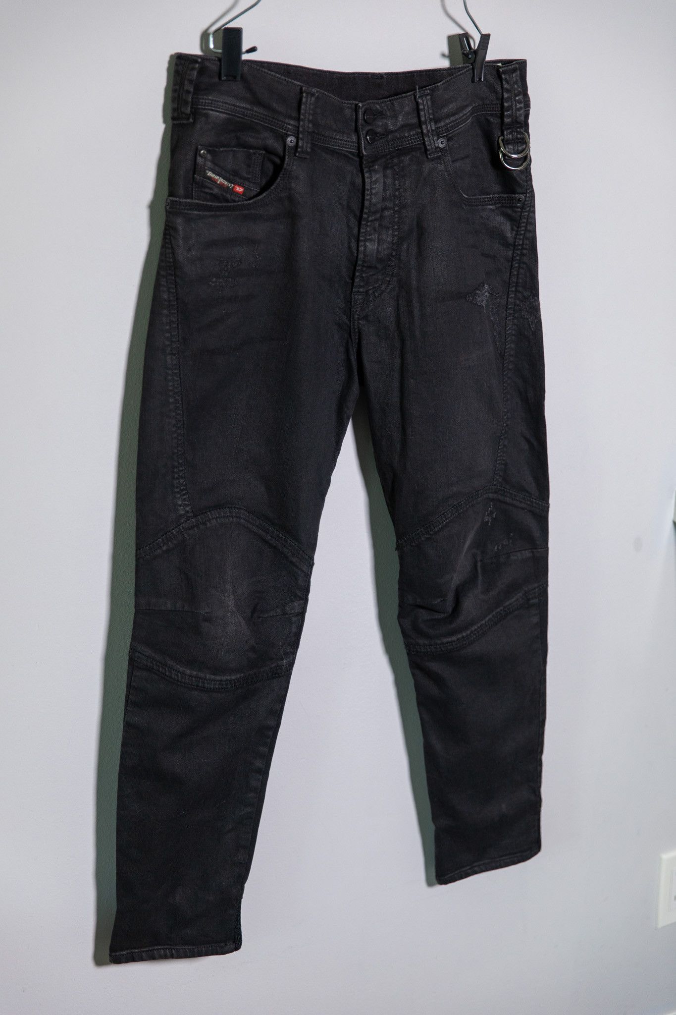 image of Diesel Blanck 0671E W34/l29 Men Jeans Slim Cotton Stretch in Black