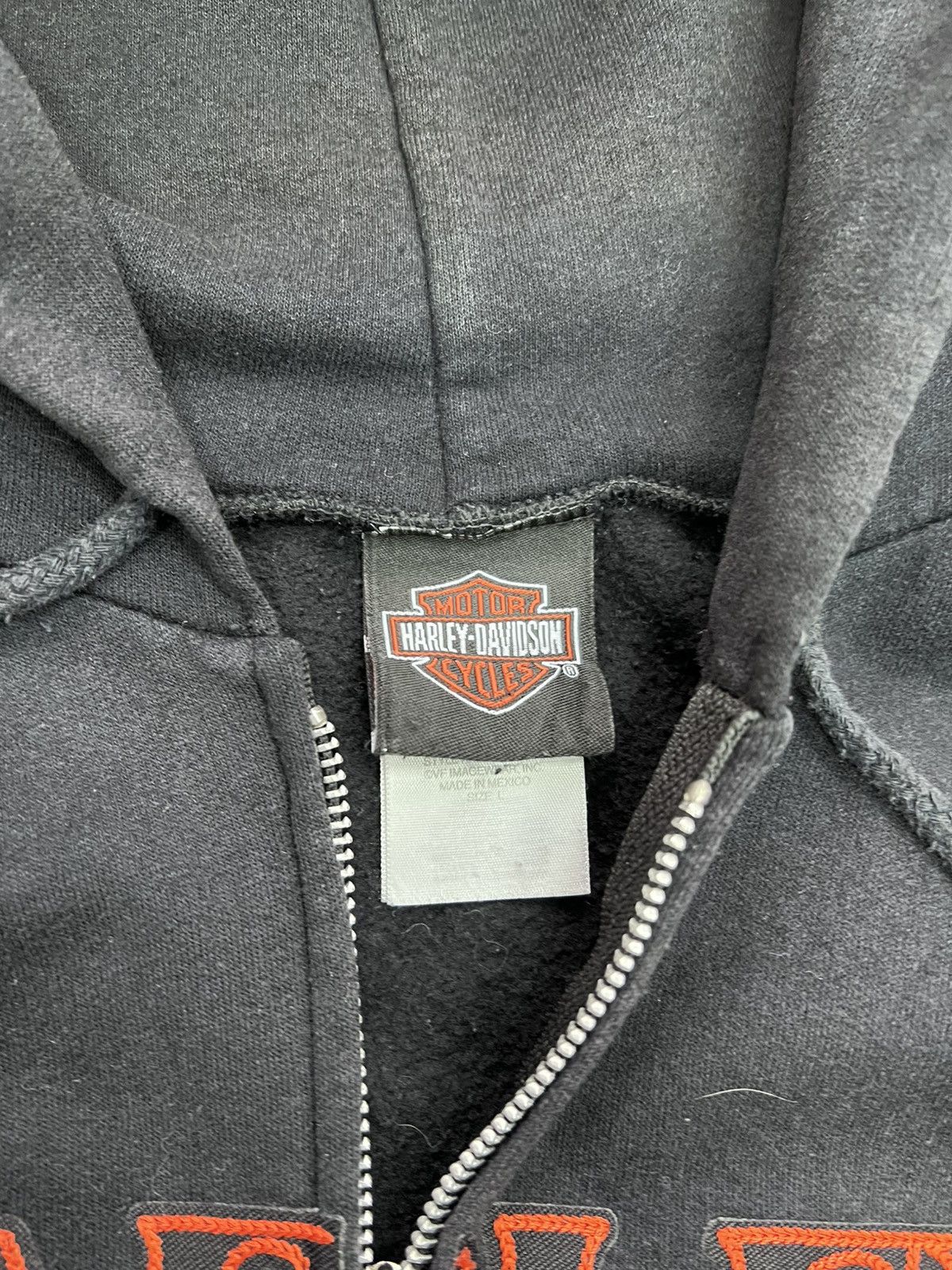 Harley Davidson × Japanese Brand Vintage Y2K BOXY Harley Davidson Printed zip up Hoodie Size US L / EU 52-54 / 3 - 6 Thumbnail