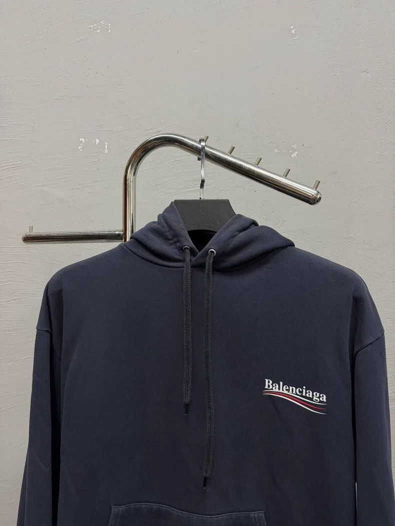 Balenciaga Balenciaga Cola print hooded sweatshirt Navy blue Size US L / EU 52-54 / 3 - 3 Thumbnail