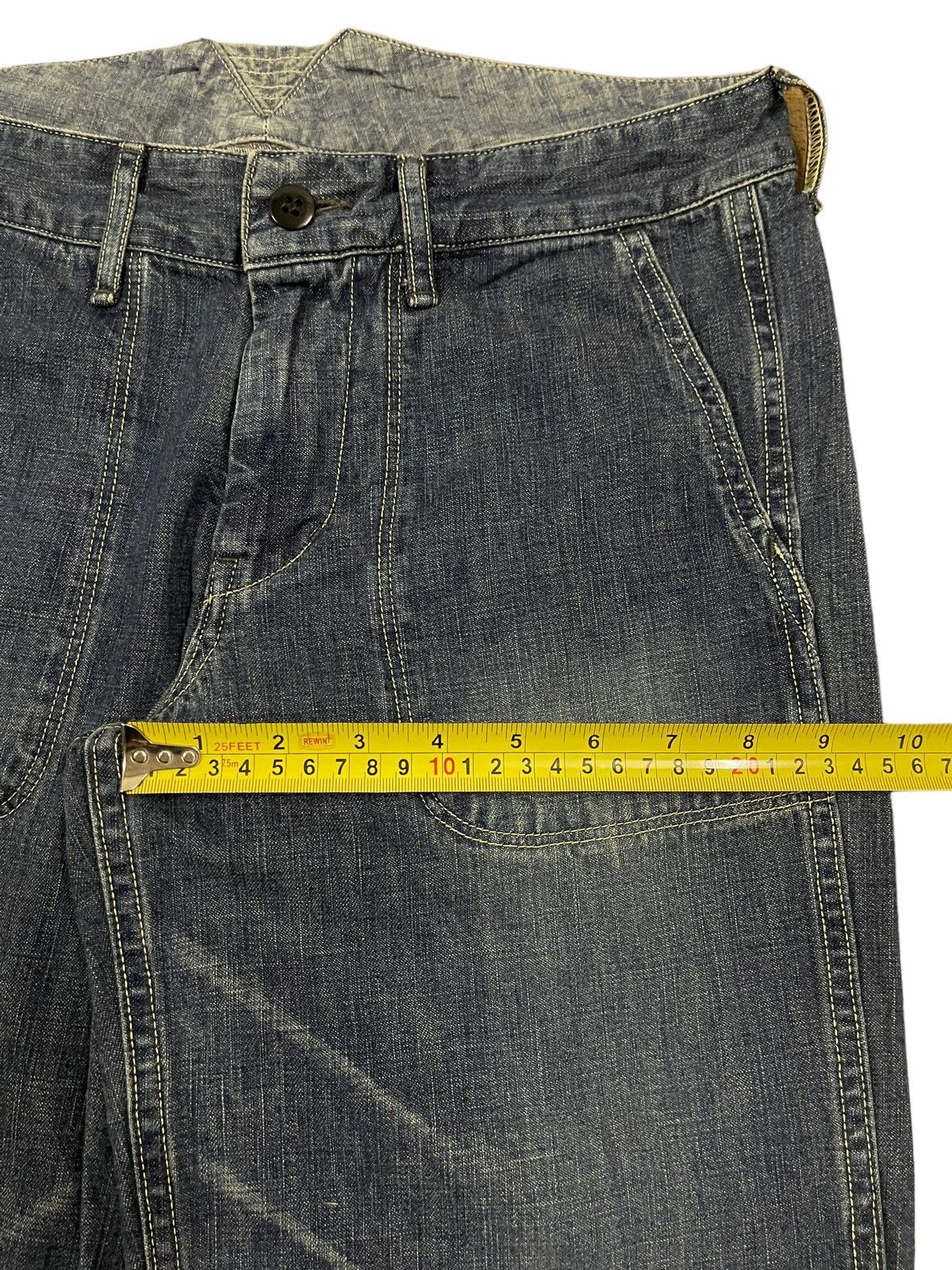 14th Addiction Vintage Japanese Brand Blue Wash Style Baggy Jeans Size US 30 / EU 46 - 13 Thumbnail
