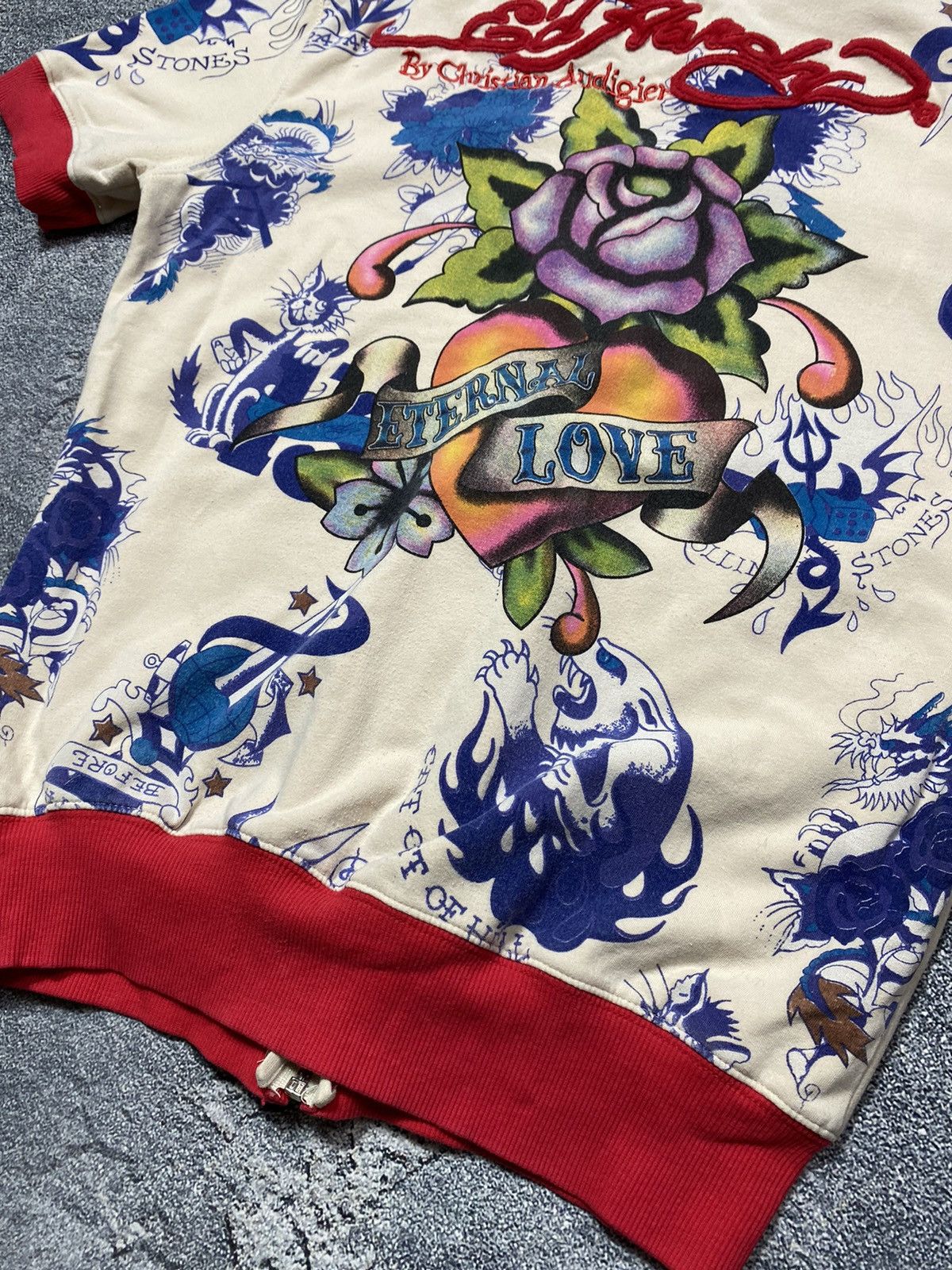 Christian Audigier × Ed Hardy Vintage ED HARDY by Christian Audigier shirt hoodie Size L / US 10 / IT 46 - 11 Thumbnail