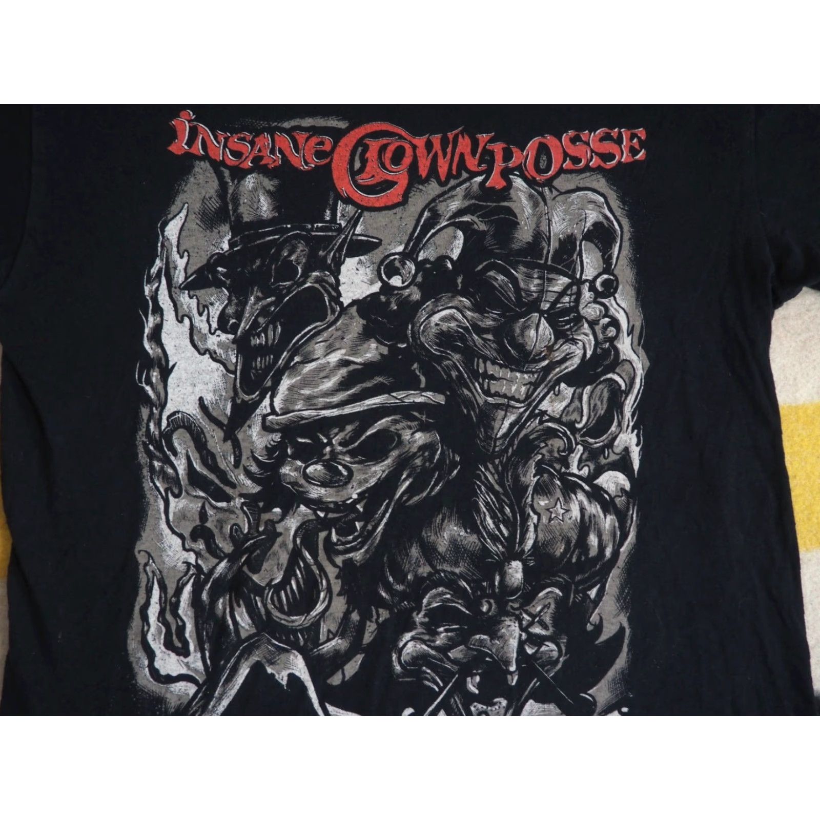 Gildan Y2k 2000s ICP Distress Black T-Shirt M Crew Neck Gildan Band Logo Size US M / EU 48-50 / 2 - 3 Thumbnail