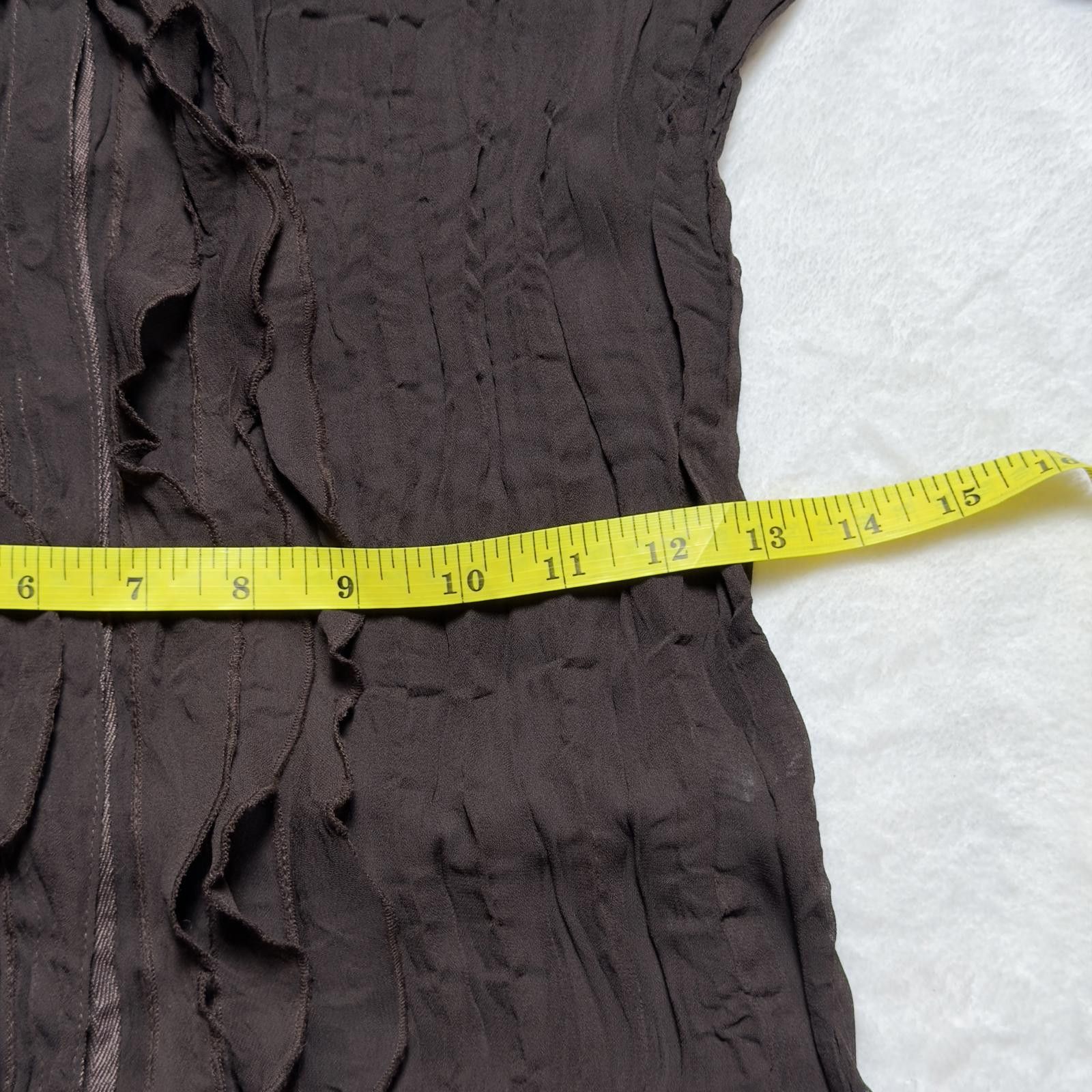 Other Violet and Clarie Y2K Fairy Grunge Brown Ruffle Blouse Size S / US 4 / IT 40 - 7 Thumbnail