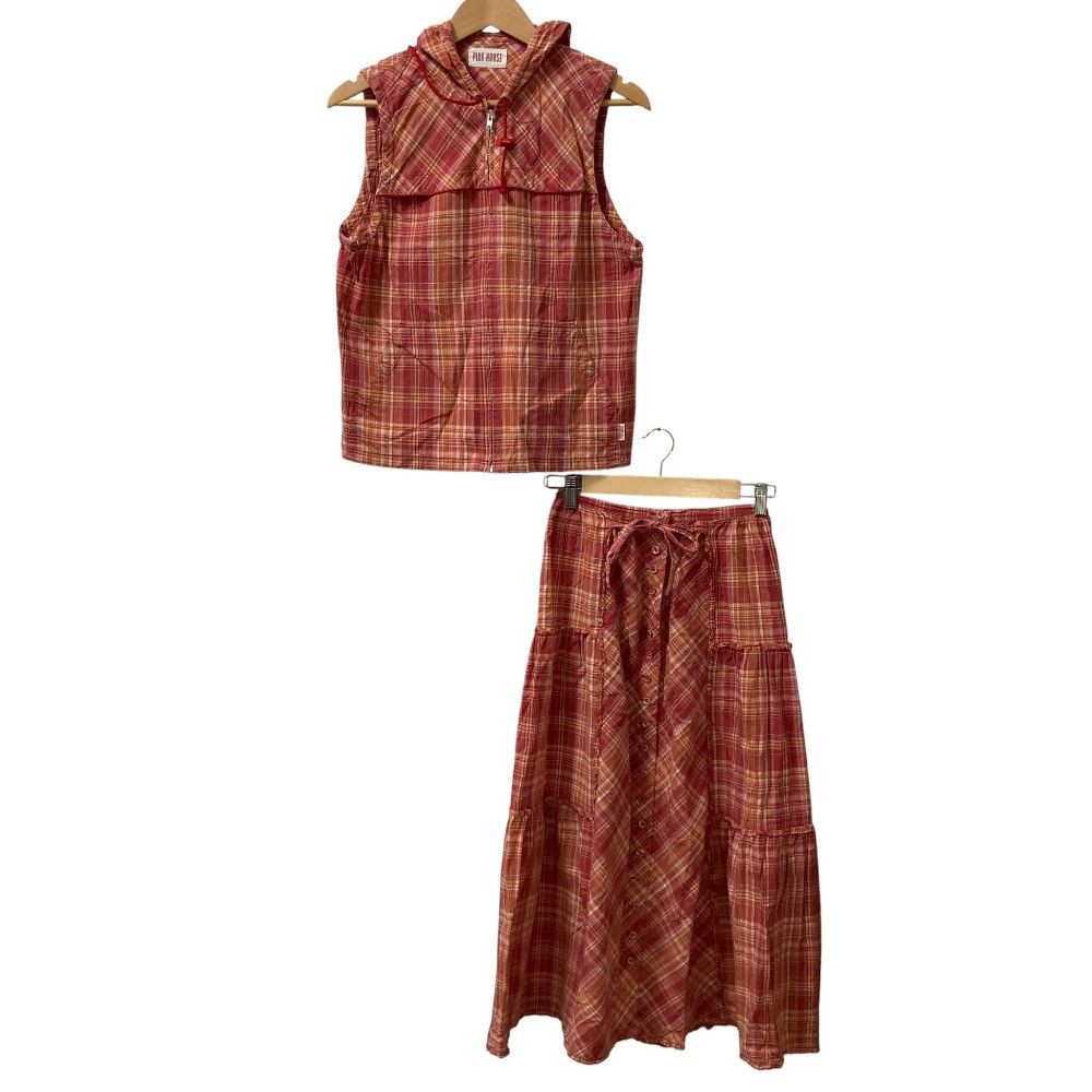 Other PINK HOUSE Check 2way Set Cotton Tops DUTY FREE for USA