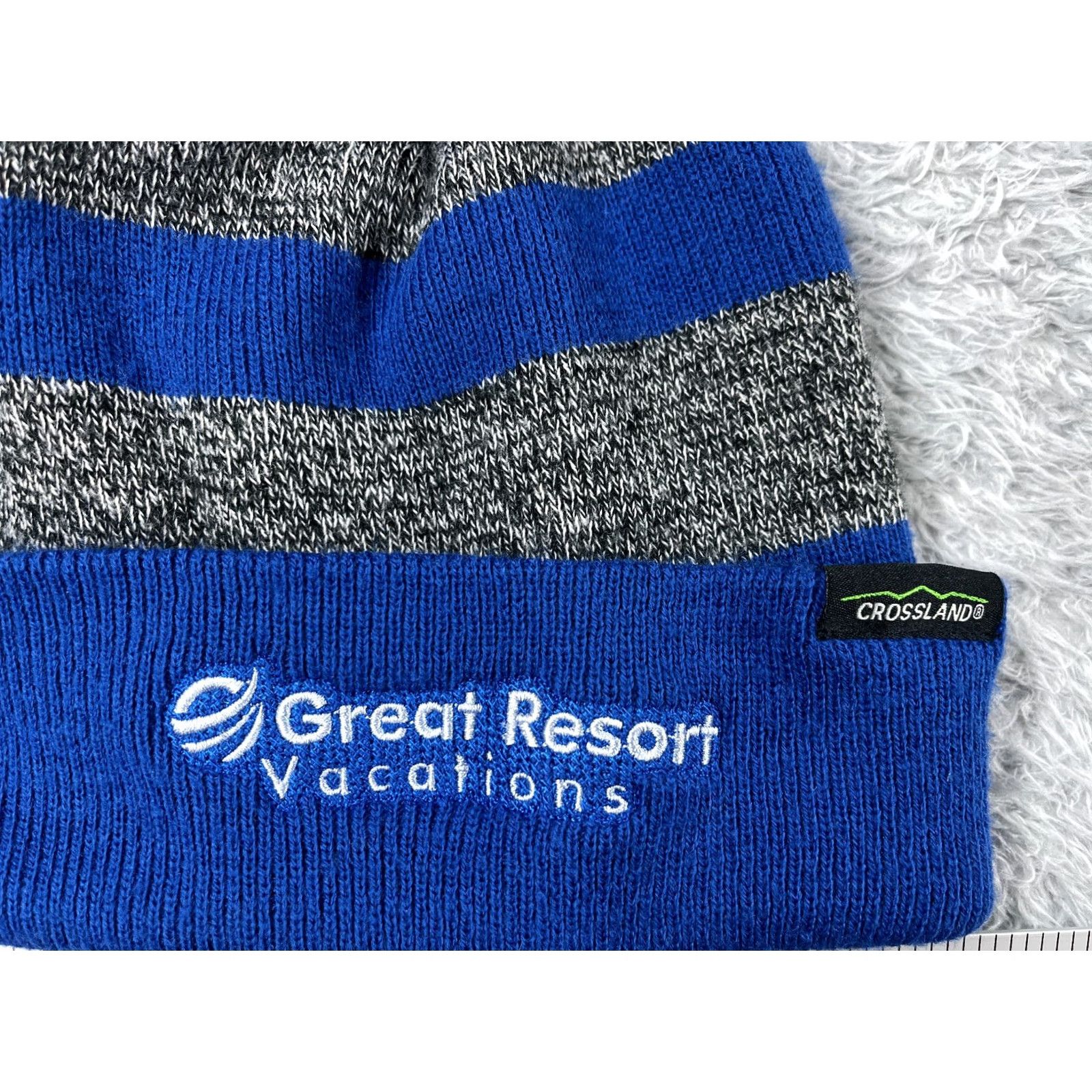 Greats Crossland Beanie Toque Knit Acrylic Gray Stripe Adult Unisex A Size ONE SIZE - 2 Thumbnail
