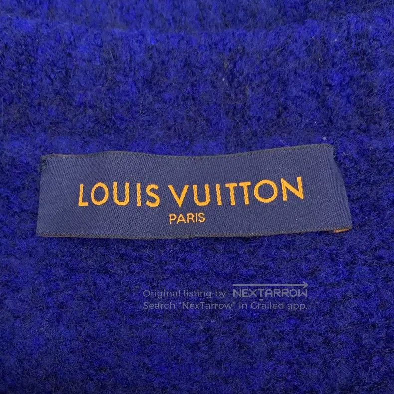 Louis Vuitton Louis Vuitton Dark blue logo intarsia wool crewneck long-s Size US XL / EU 56 / 4 - 5 Thumbnail