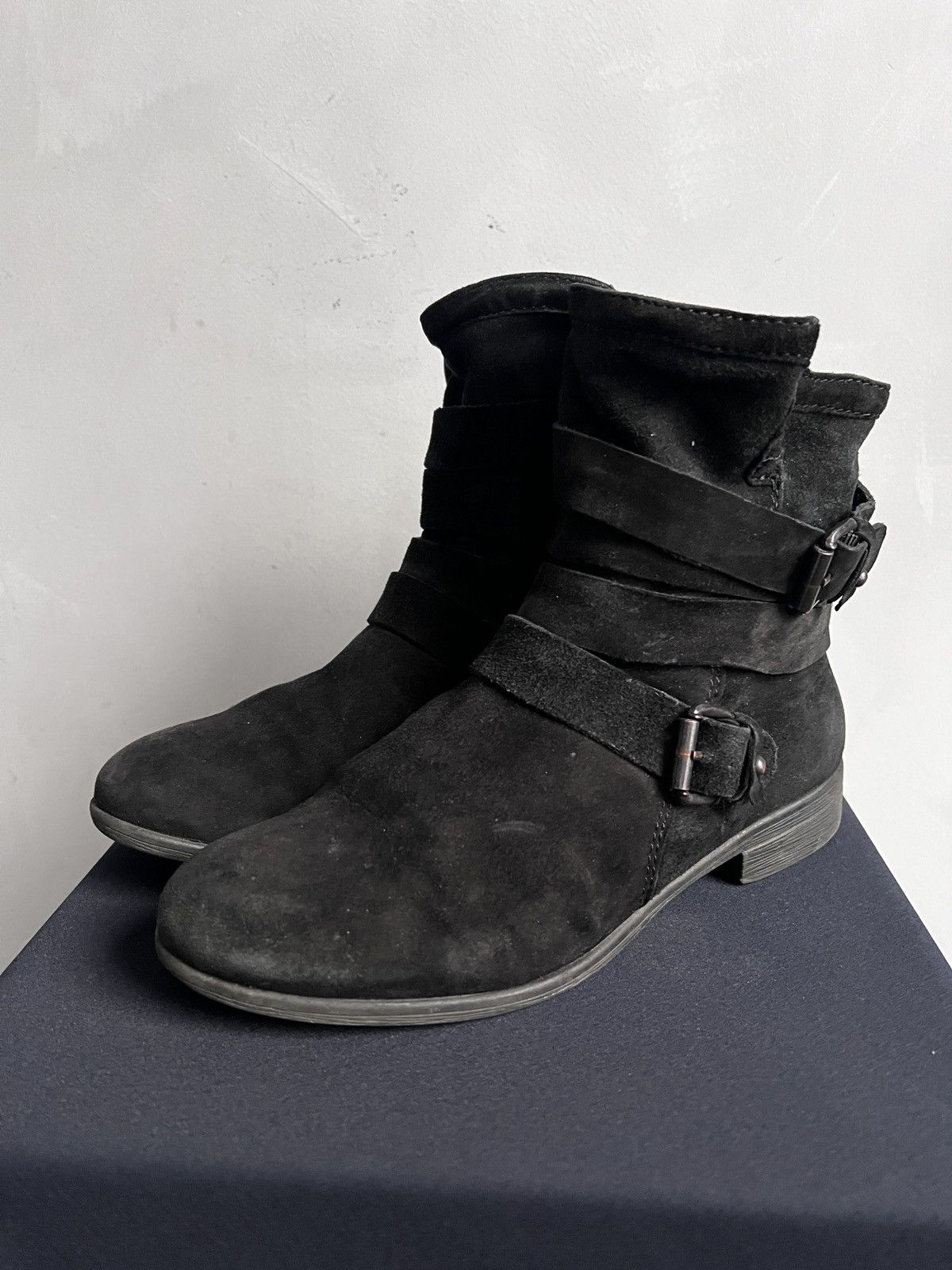 Undercover Undercover style Suede Moto black ankle boots belted straps Size US 7.5 / EU 40-41 - 2 Thumbnail
