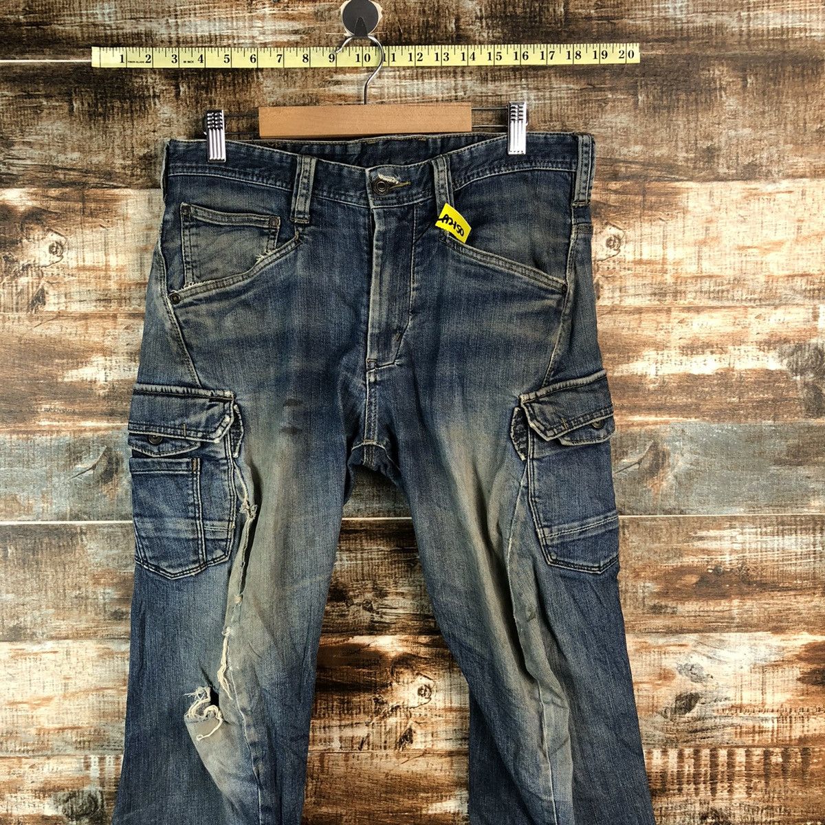 Japanese Brand Even River Blue Distressed ripped Denim Pants #A2150 Size US 30 / EU 46 - 4 Thumbnail