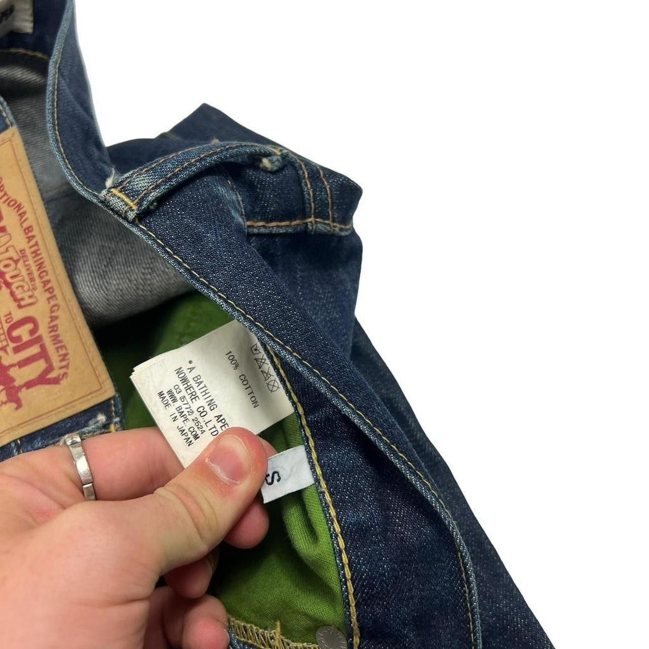 Bape Vintage Bape Embroidered Star Denim Jeans - Waist: 31” Size US 31 - 6 Thumbnail