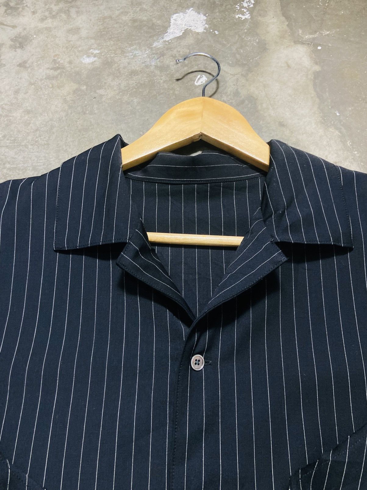 Japanese Brand United Tokyo Deconstructed Pinstripe Shirt - Side Buckle Size US XL / EU 56 / 4 - 9 Thumbnail