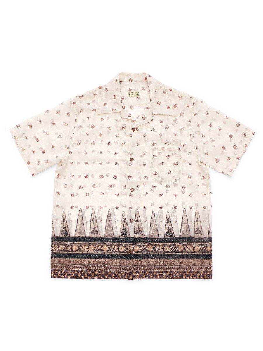 Kapital Kapital Sheer Sarasa-Print Short Sleeve Open Collar Shirt Size US XL / EU 56 / 4 - 1 Thumbnail