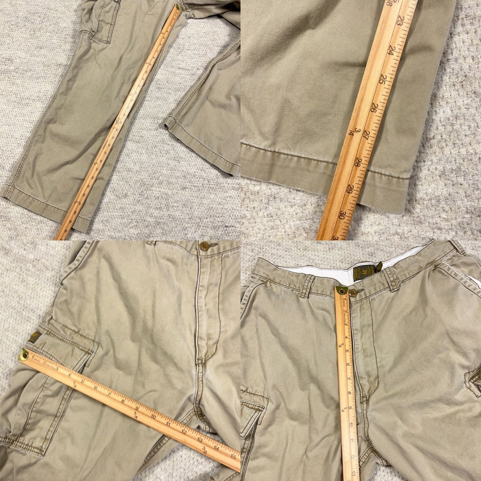 American Eagle Outfitters VINTAGE American Eagle Outfitters Cargo Pants Men 34x32 Tan Khaki Twill Baggy Y2K Skate - 34 Regular Beige Cargo 5-Pocket Mens Pants Size US 34 / EU 50 - 9 Thumbnail