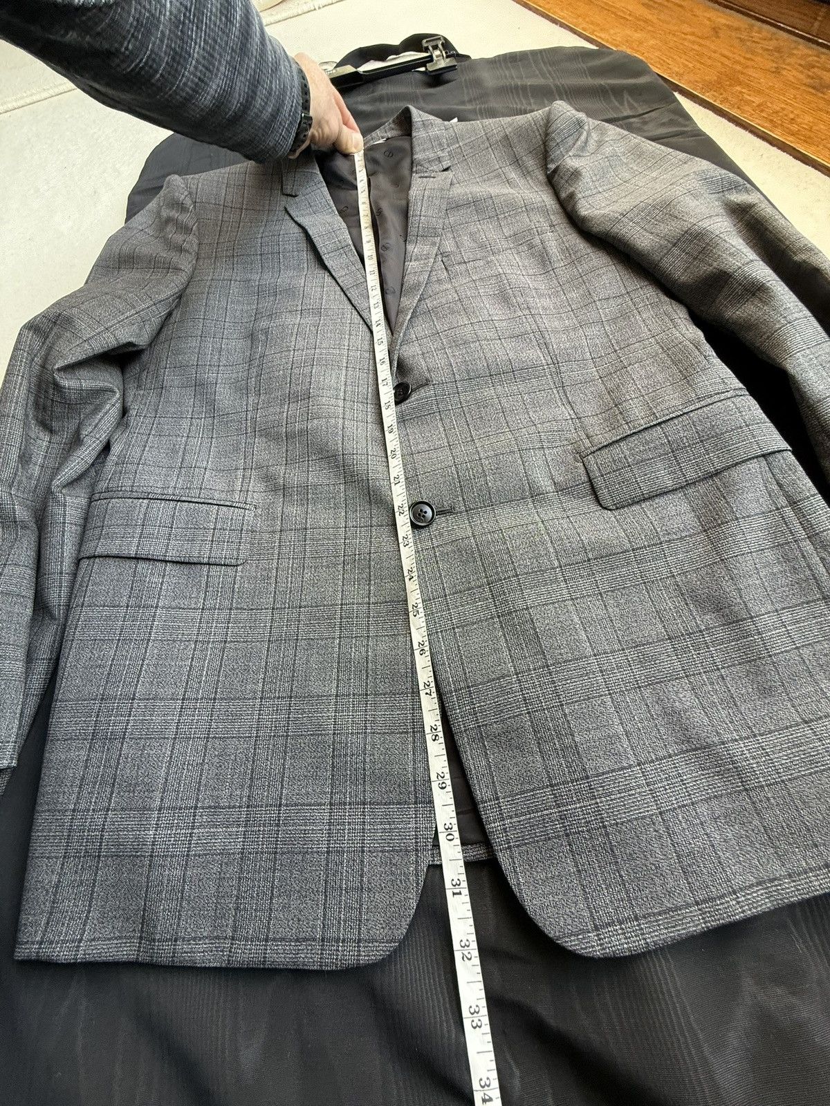 Dior Dior suit gray check pant and jacket Kim Jones era Size 42R - 5 Thumbnail