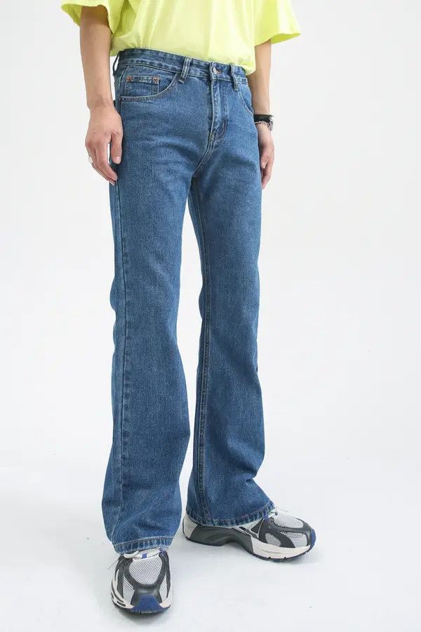 Japanese Brand Japanese dark blue all-match wide-leg washed flared jeans Size US 32 / EU 48 - 5 Thumbnail