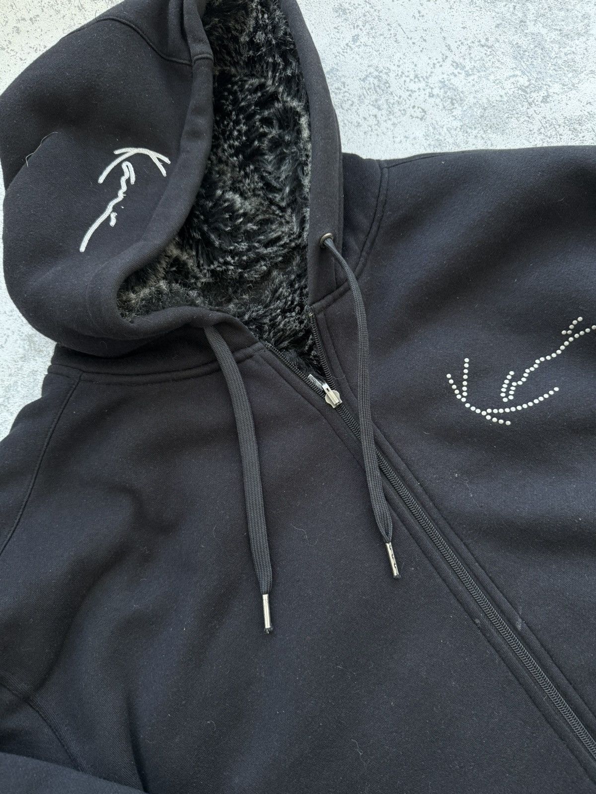 Vintage Rare Karl Kani Reversible Y2K Vintage Fur Zip Hoodie Jacket Size US XL / EU 56 / 4 - 15 Thumbnail