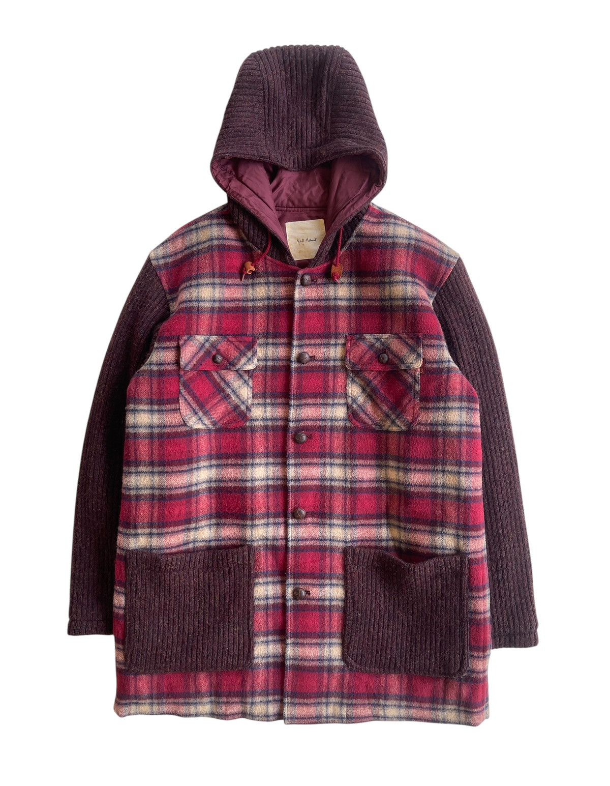Karl Helmut Karl Helmut Check Hooded Parka Size US M / EU 48-50 / 2 - 2 Thumbnail