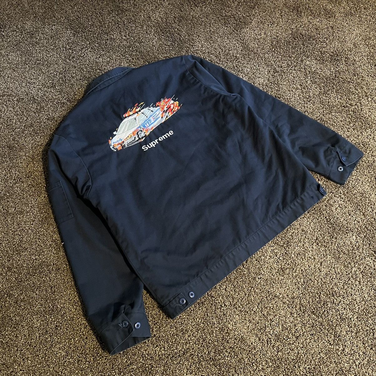 Supreme FW19 Cop Car AOI NAVY WORK Jacket XL | Grailed