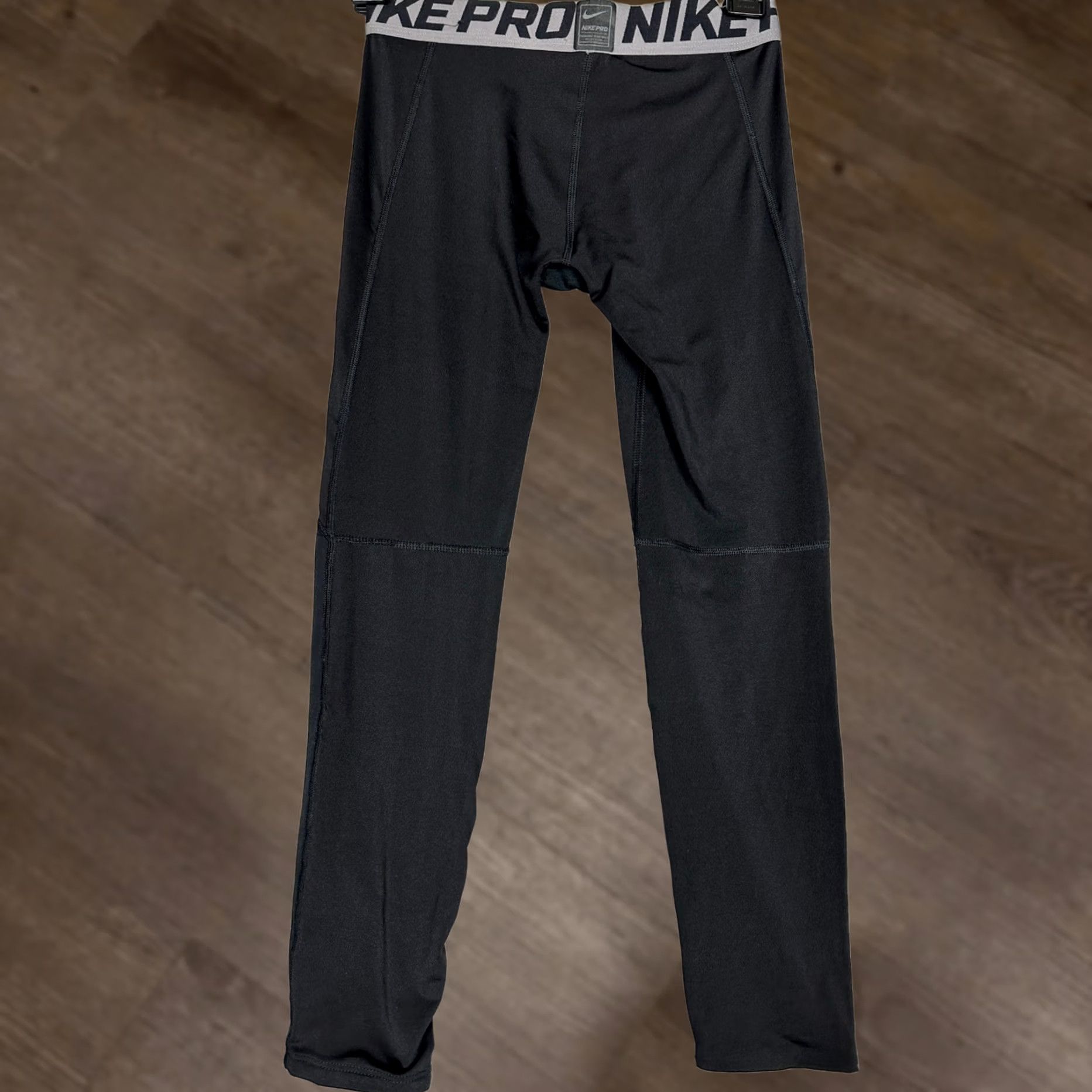 Nike Nike Pro Compression Fitted Leggings Mens Medium Black Athletic Training Size US 31 - 1 Thumbnail