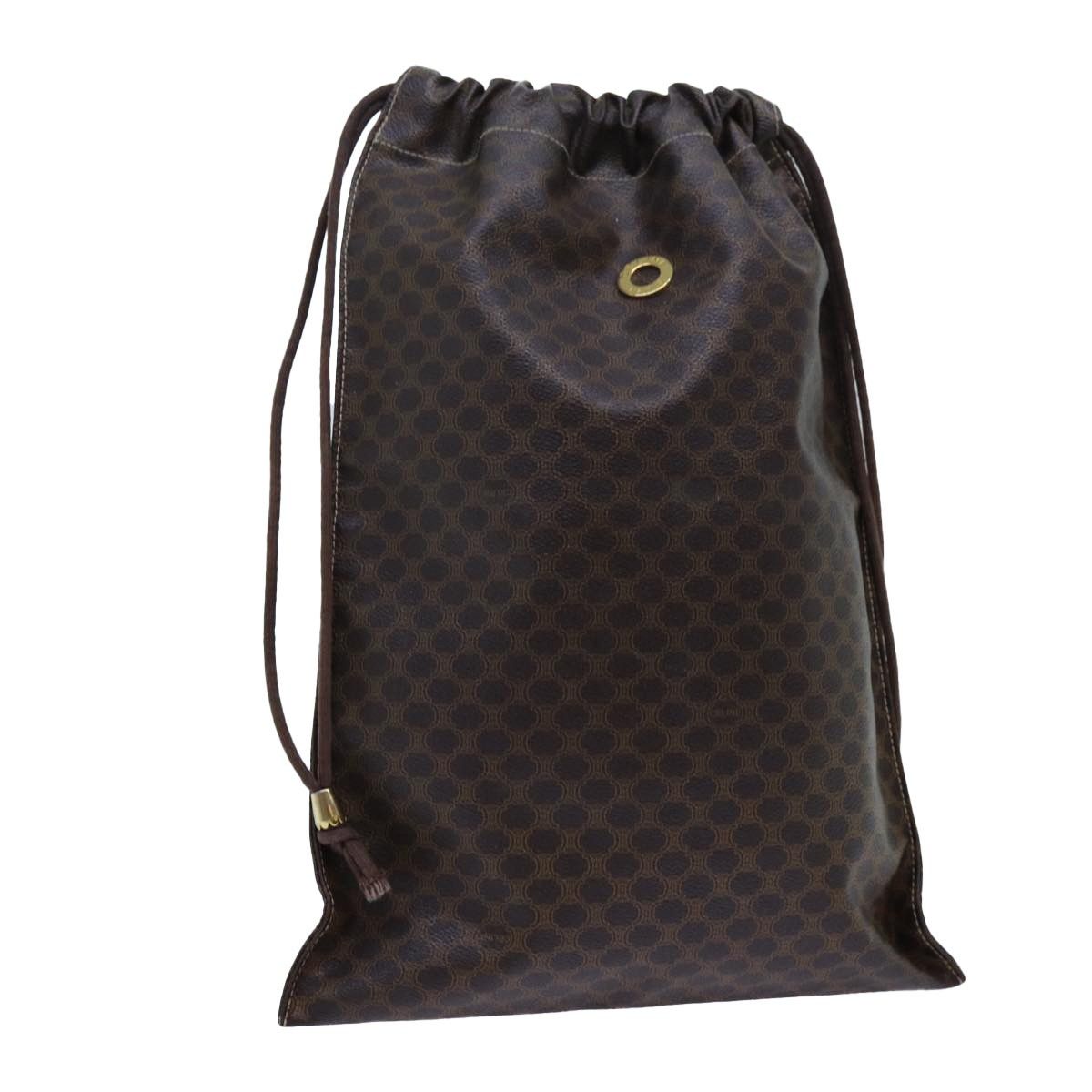 Celine Celine Triomphe Drawstring Bucket Bag Raffia with Leather Size ONE SIZE - 1 Thumbnail