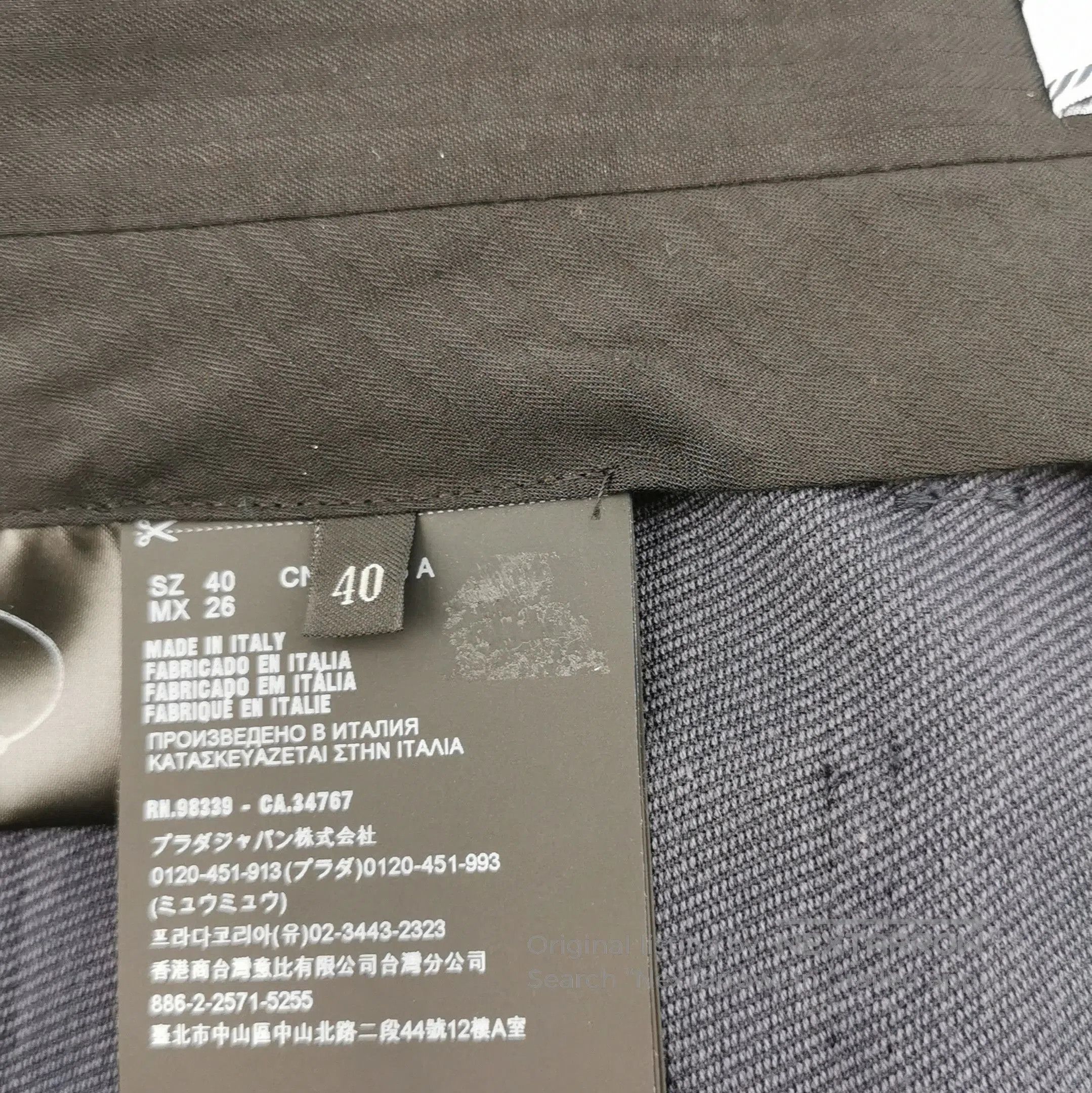Prada Prada Cotton Logo Trousers in Size 4. Size 39" - 7 Thumbnail