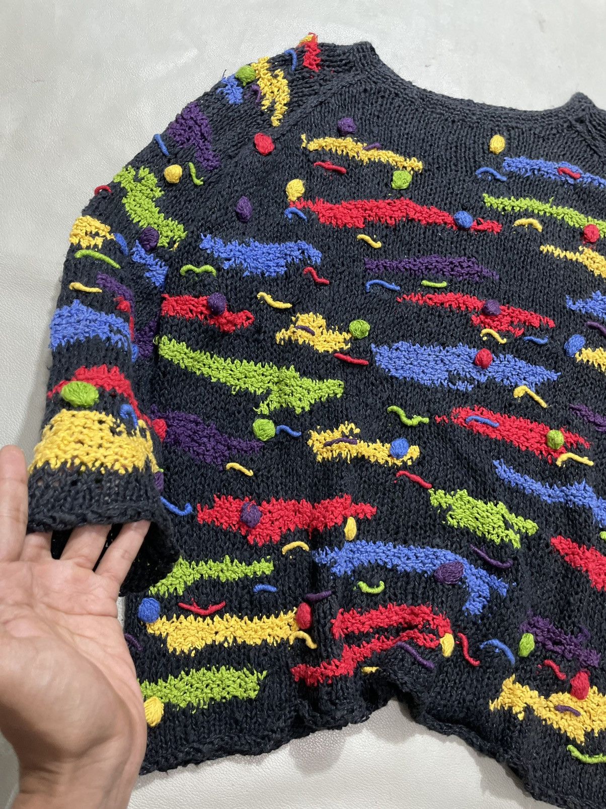 Issey Miyake 1990s Undefined 3d Knitt Multicolor sweaters issey style Size US S / EU 44-46 / 1 - 2 Thumbnail